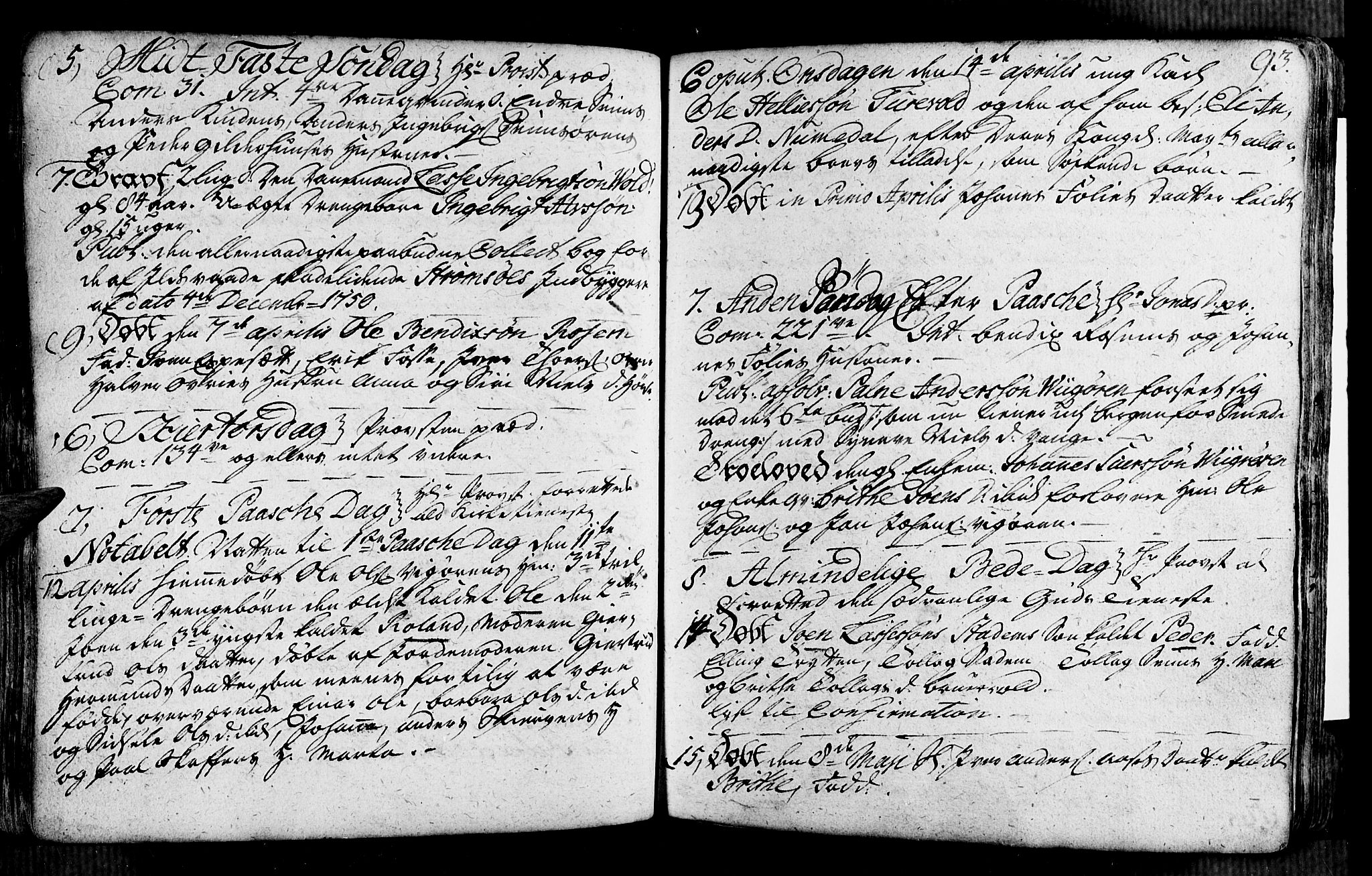 Vik sokneprestembete, AV/SAB-A-81501/H/Haa/Haaa/L0002: Parish register (official) no. A 2 / 1, 1740-1757, p. 93