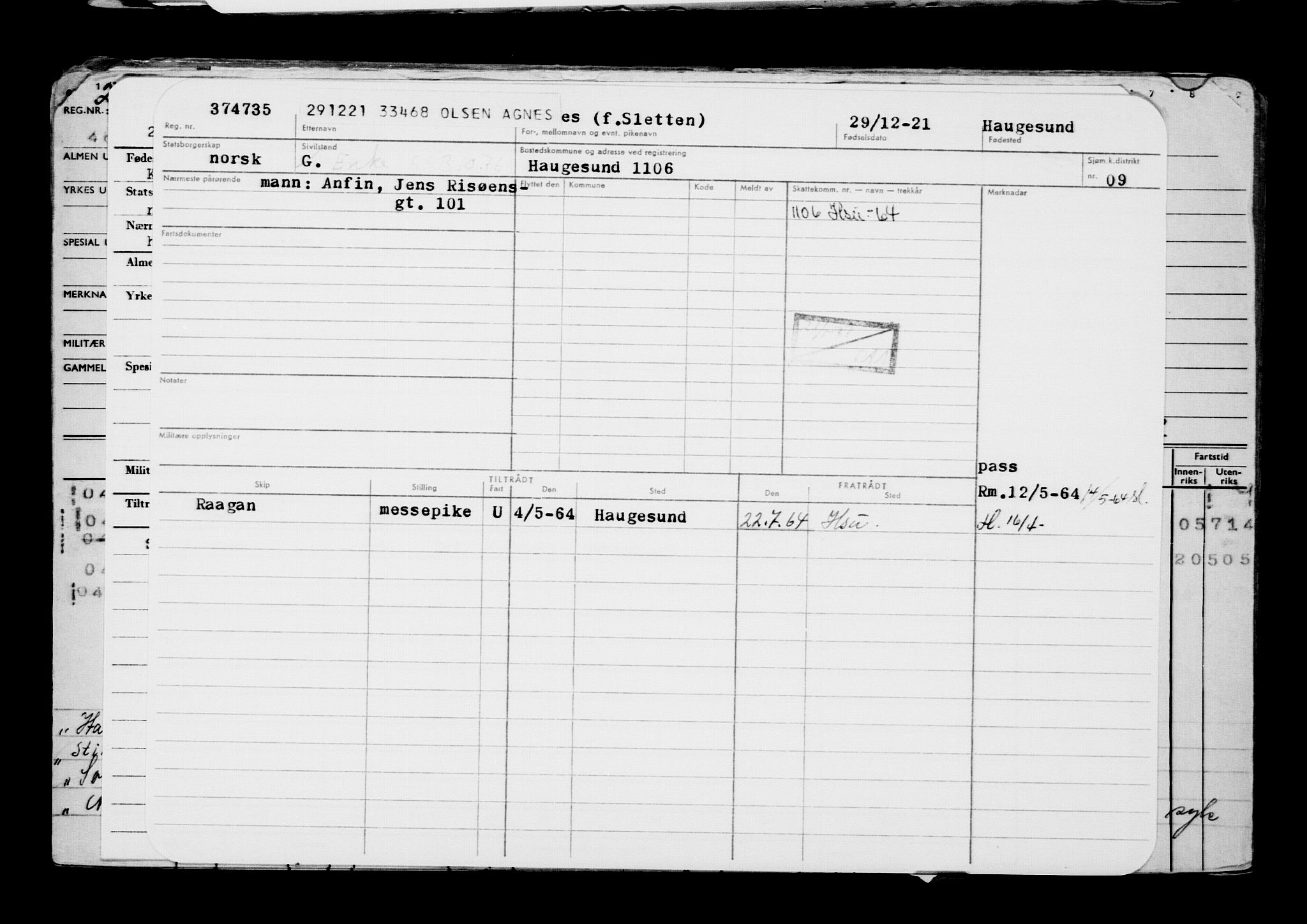 Direktoratet for sjømenn, AV/RA-S-3545/G/Gb/L0201: Hovedkort, 1921-1922, p. 389