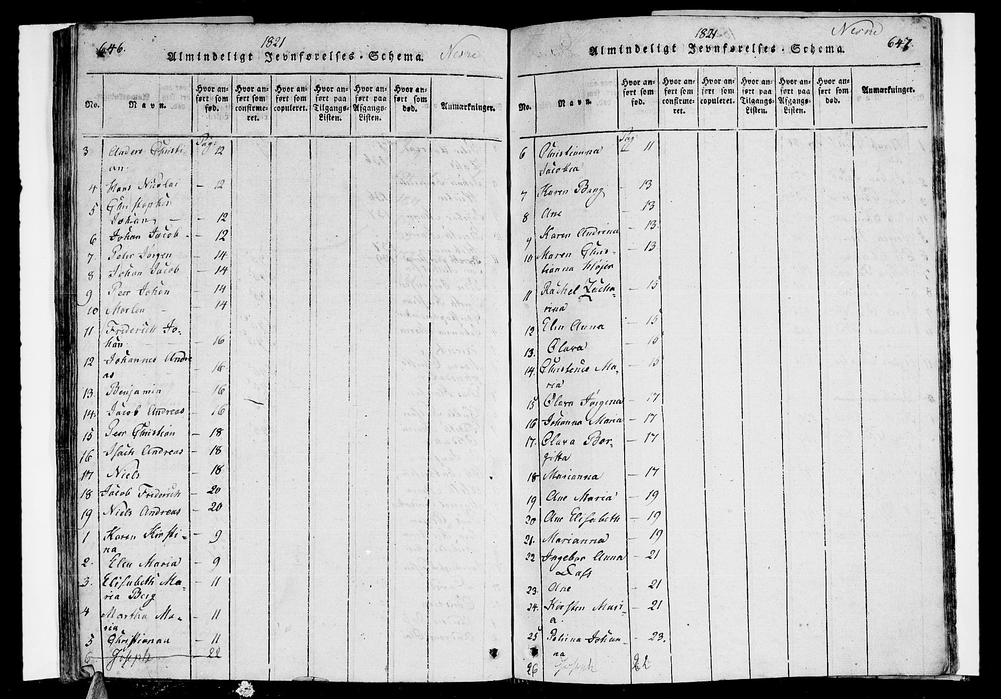 Ministerialprotokoller, klokkerbøker og fødselsregistre - Nordland, AV/SAT-A-1459/838/L0546: Parish register (official) no. 838A05 /1, 1820-1828, p. 646-647