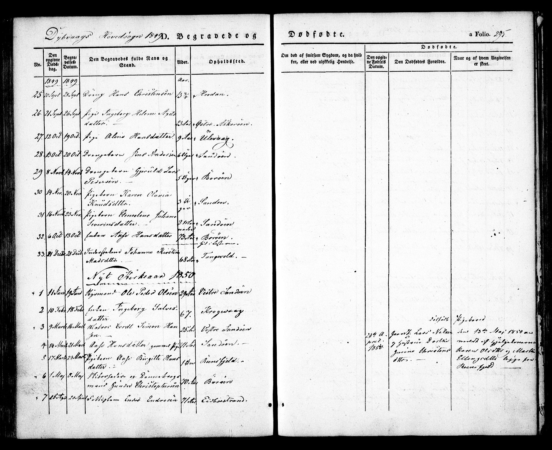 Dypvåg sokneprestkontor, AV/SAK-1111-0007/F/Fa/Faa/L0005: Parish register (official) no. A 5, 1841-1854, p. 295