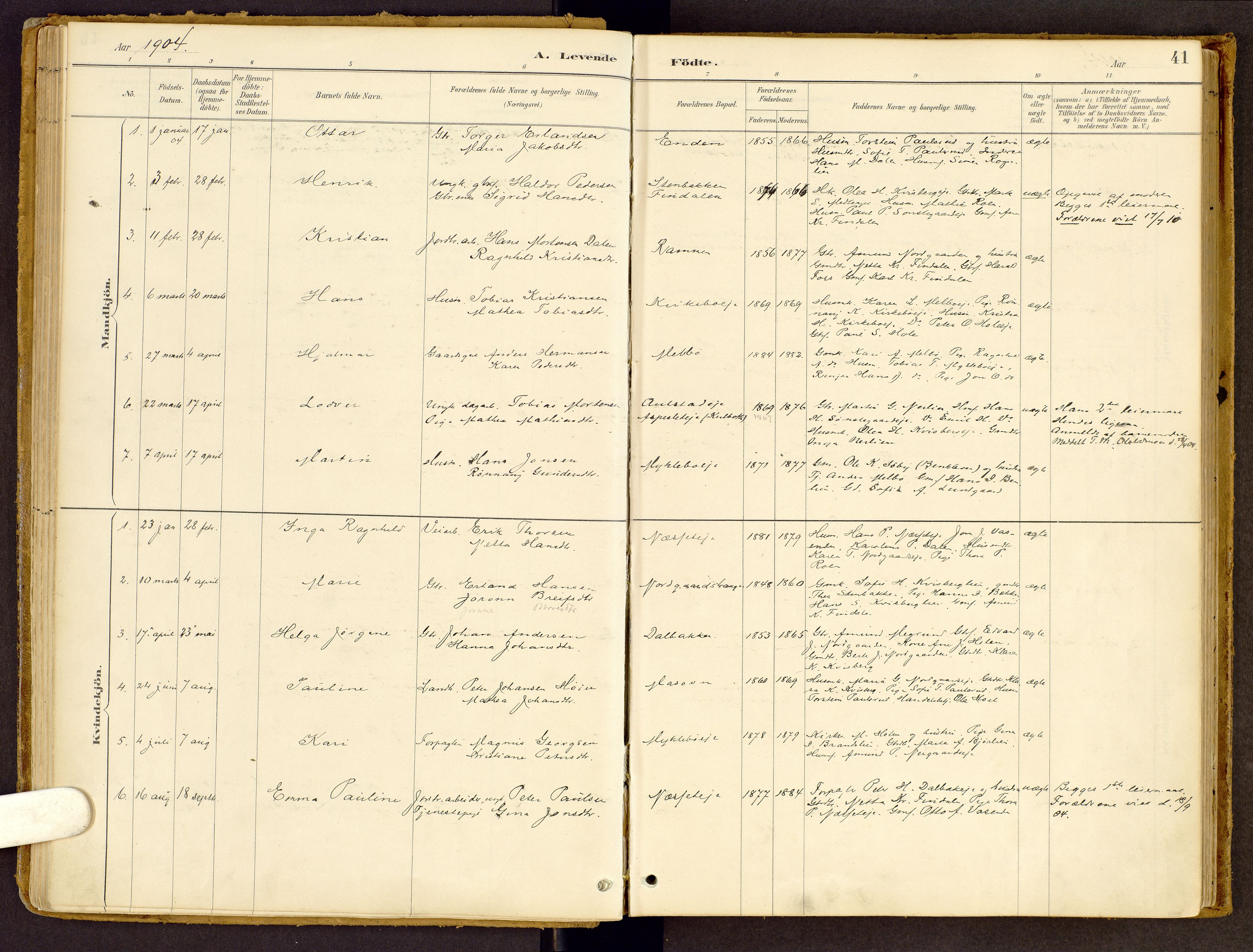 Vestre Gausdal prestekontor, SAH/PREST-094/H/Ha/Haa/L0002: Parish register (official) no. 2, 1887-1918, p. 41