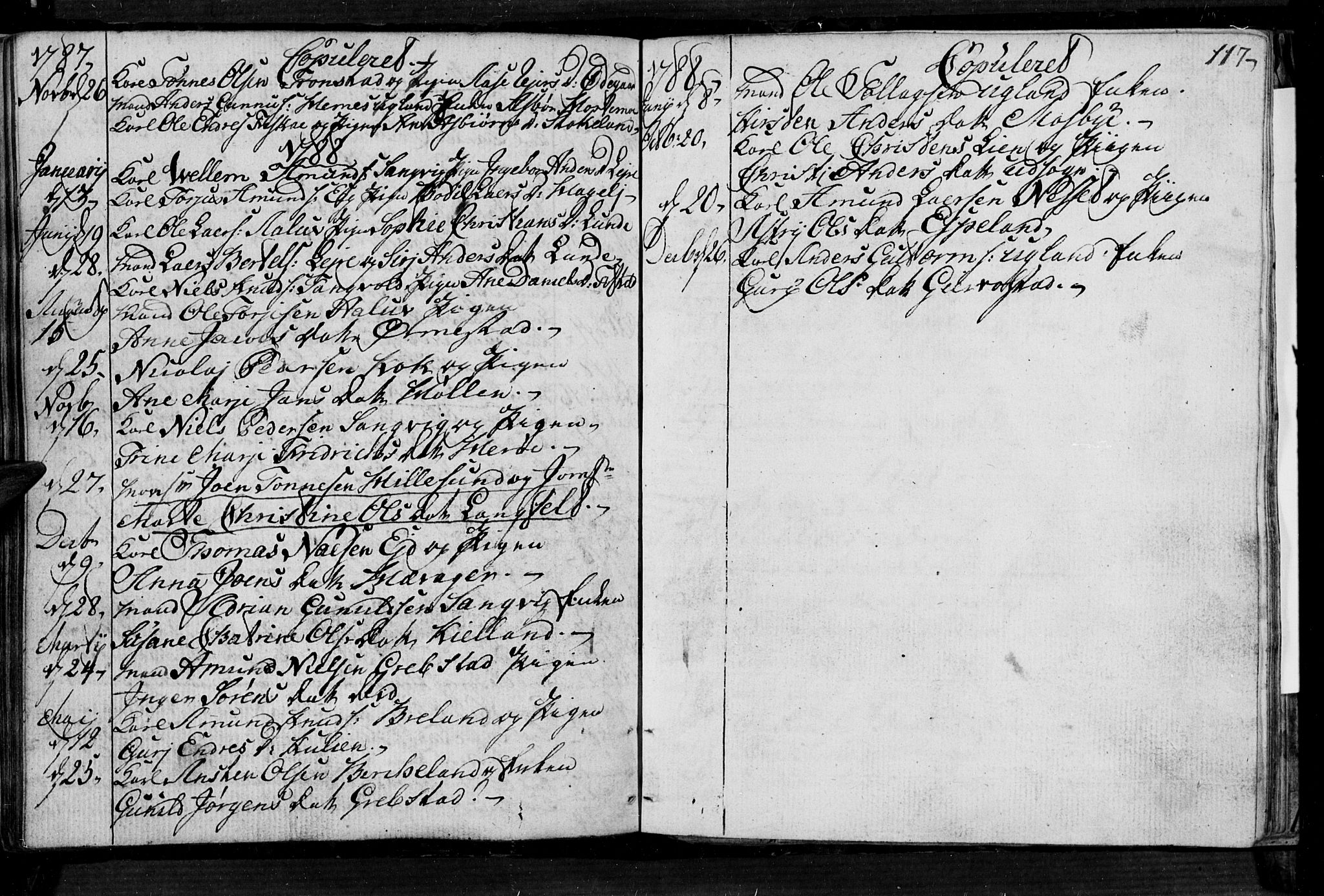 Søgne sokneprestkontor, SAK/1111-0037/F/Fa/Fab/L0004: Parish register (official) no. A 4, 1770-1822, p. 116-117