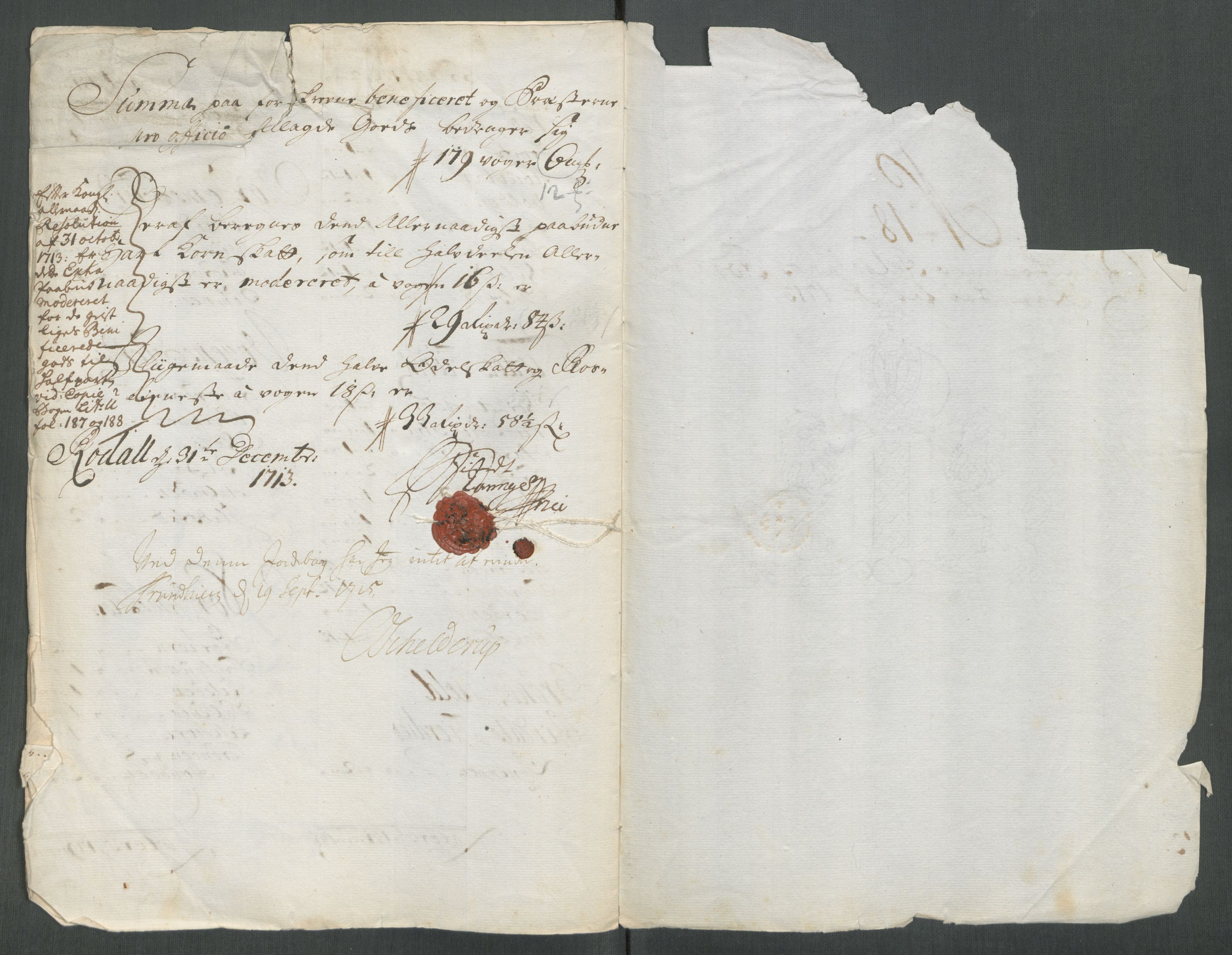 Rentekammeret inntil 1814, Reviderte regnskaper, Fogderegnskap, RA/EA-4092/R65/L4512: Fogderegnskap Helgeland, 1712-1713, p. 451
