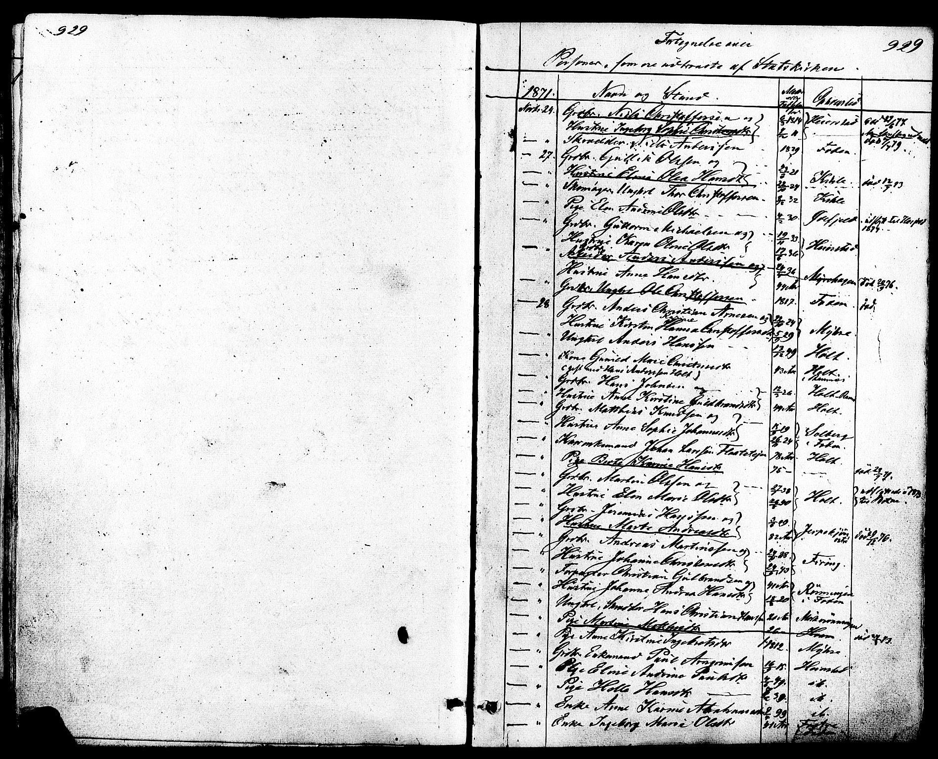 Ramnes kirkebøker, SAKO/A-314/F/Fa/L0006: Parish register (official) no. I 6, 1862-1877, p. 928-929
