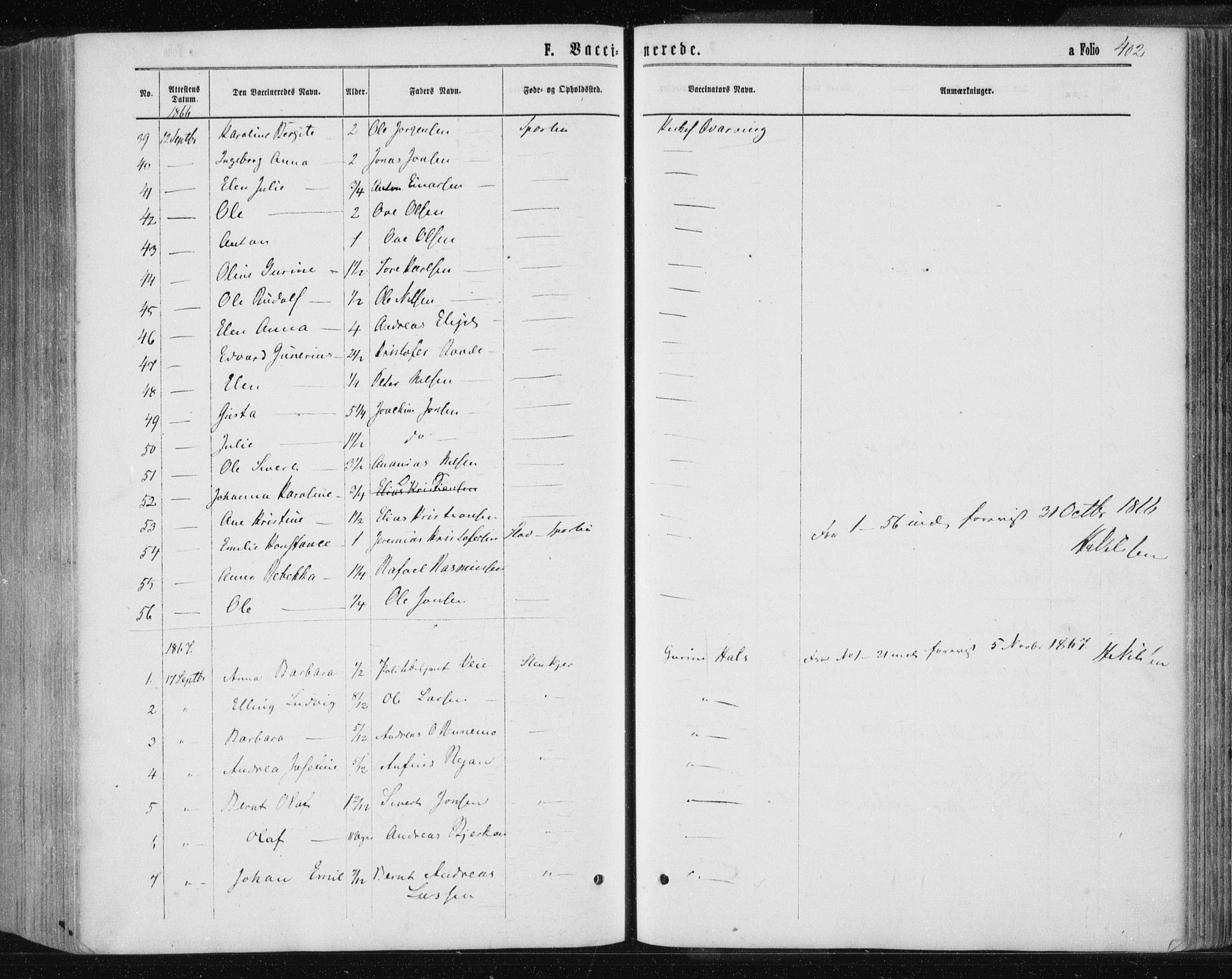 Ministerialprotokoller, klokkerbøker og fødselsregistre - Nord-Trøndelag, SAT/A-1458/735/L0345: Parish register (official) no. 735A08 /1, 1863-1872, p. 402