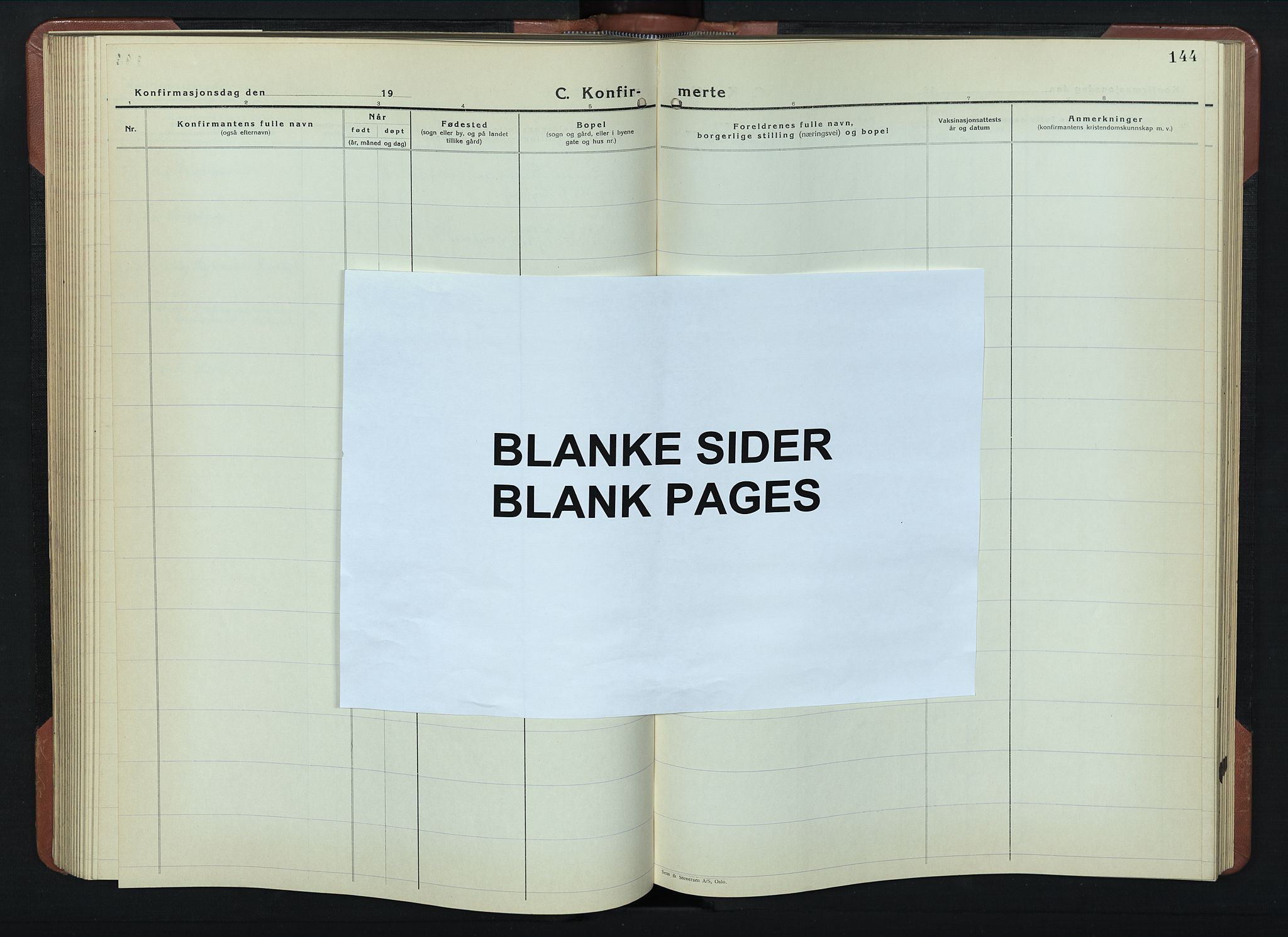Vinger prestekontor, AV/SAH-PREST-024/H/Ha/Hab/L0007: Parish register (copy) no. 7, 1941-1955, p. 144