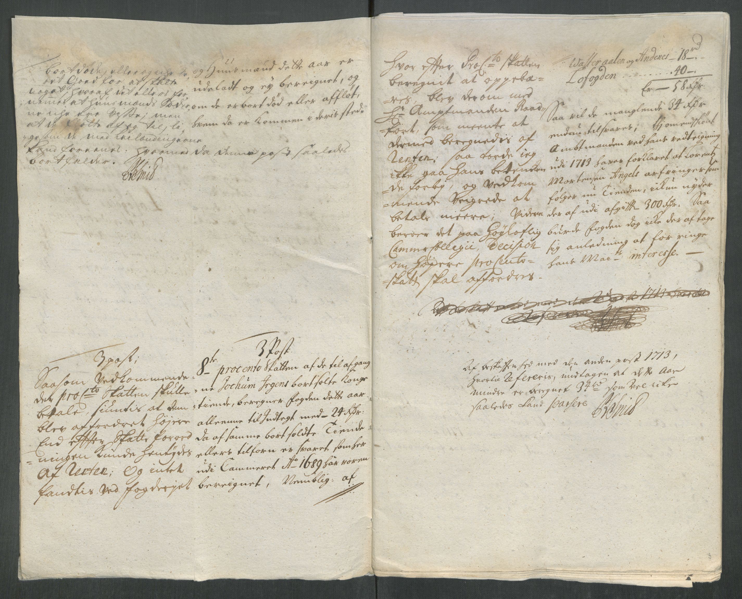 Rentekammeret inntil 1814, Reviderte regnskaper, Fogderegnskap, AV/RA-EA-4092/R67/L4680: Fogderegnskap Vesterålen, Andenes og Lofoten, 1714, p. 304