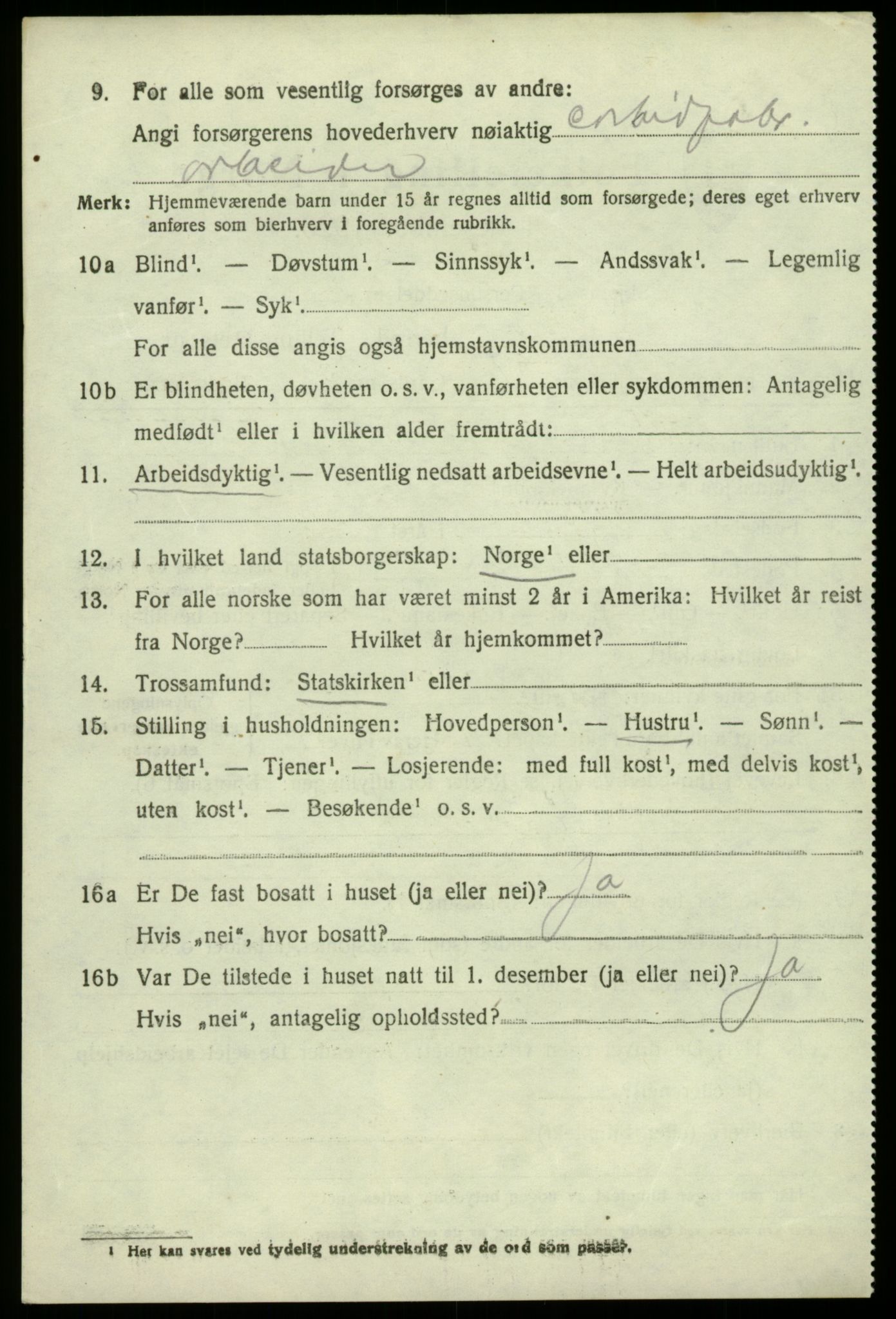 SAB, 1920 census for Odda, 1920, p. 10776