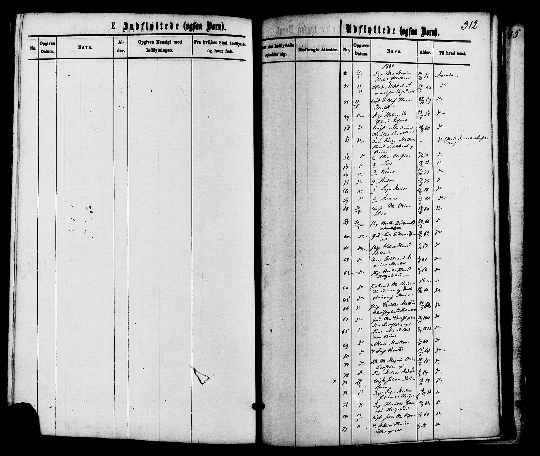 Nordre Land prestekontor, AV/SAH-PREST-124/H/Ha/Haa/L0002: Parish register (official) no. 2, 1872-1881, p. 312