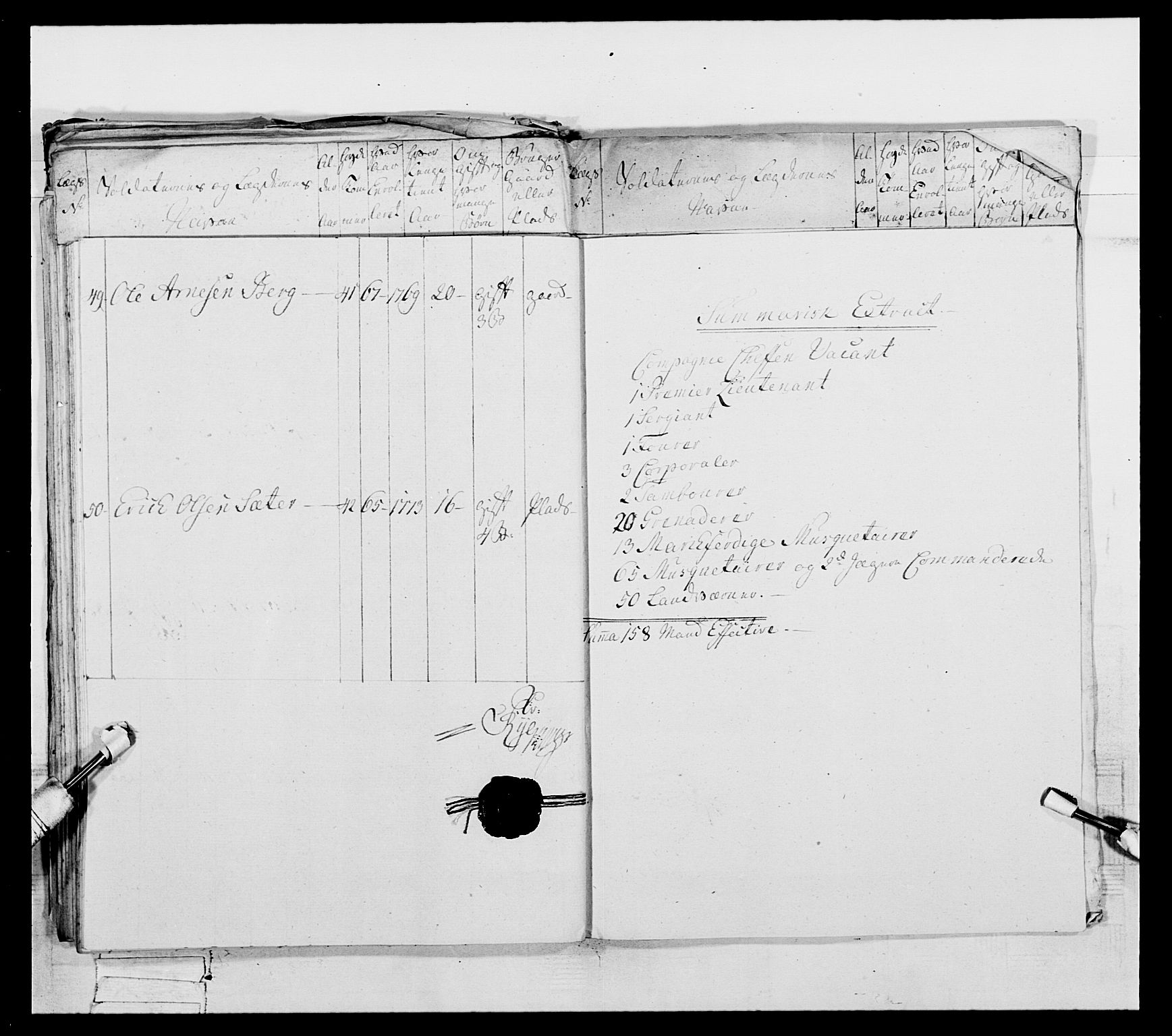 Generalitets- og kommissariatskollegiet, Det kongelige norske kommissariatskollegium, AV/RA-EA-5420/E/Eh/L0061: 1. Opplandske nasjonale infanteriregiment, 1789, p. 356