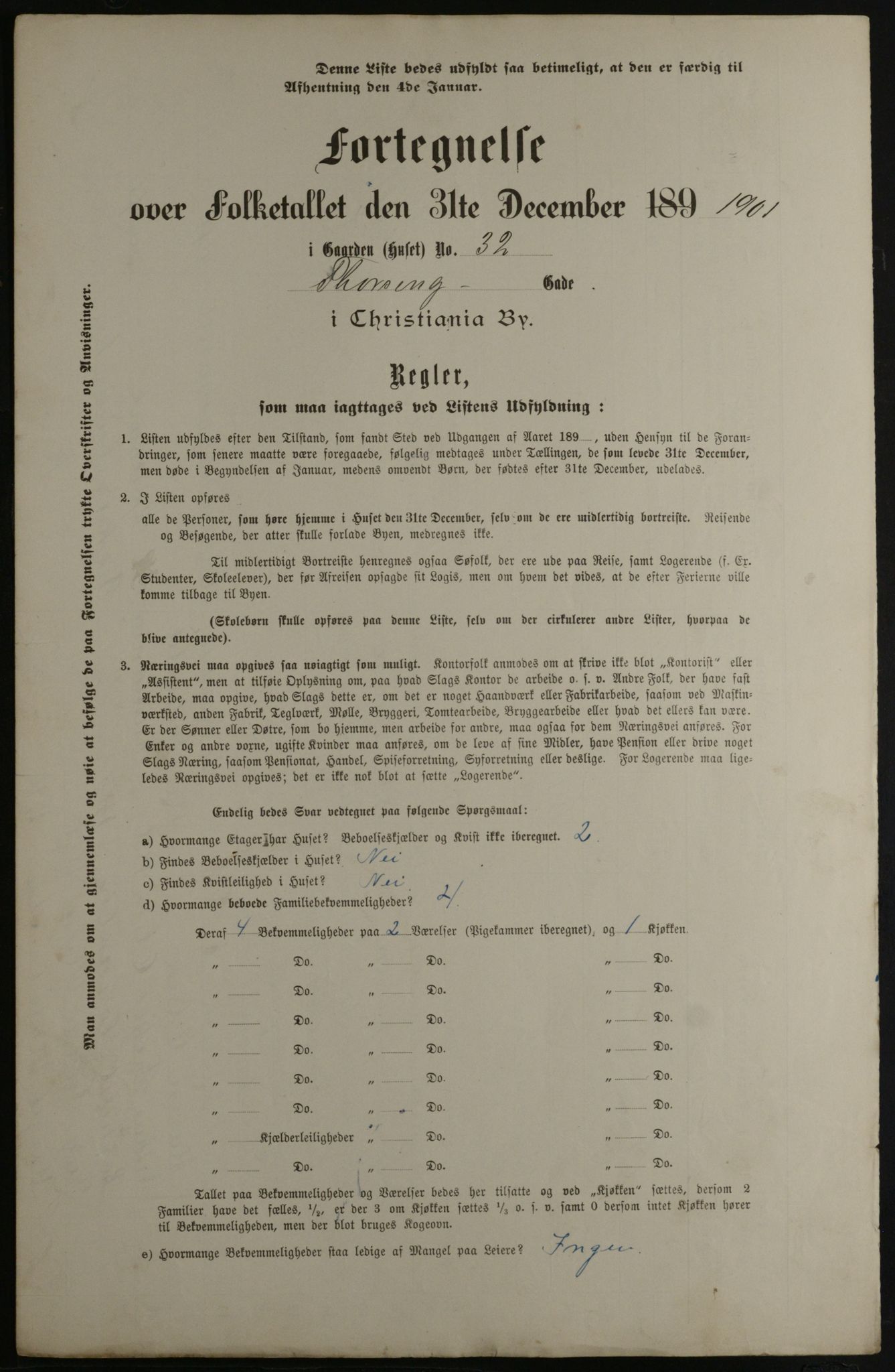 OBA, Municipal Census 1901 for Kristiania, 1901, p. 16803