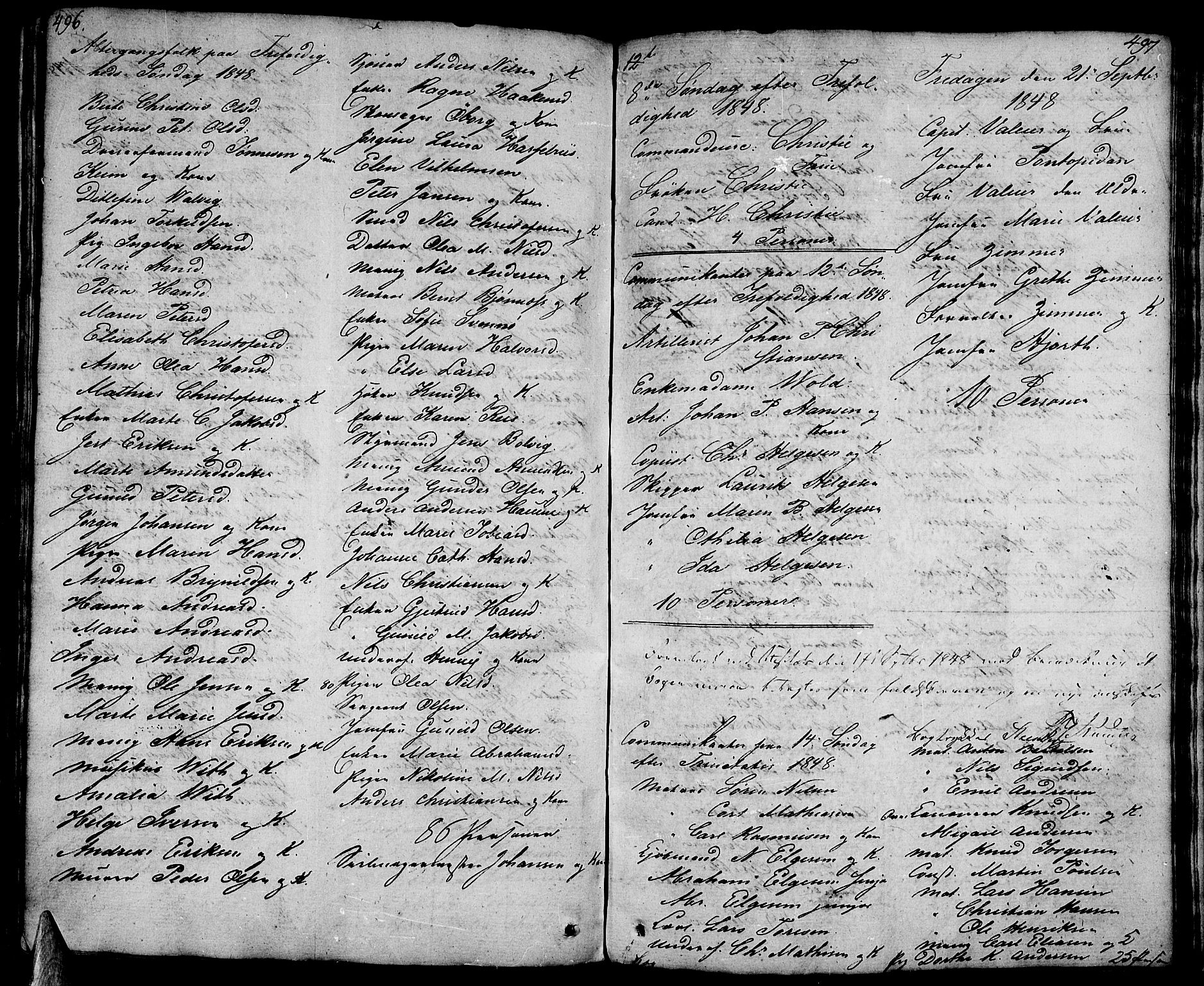 Stavern kirkebøker, AV/SAKO-A-318/F/Fa/L0004: Parish register (official) no. 4, 1809-1816, p. 496-497