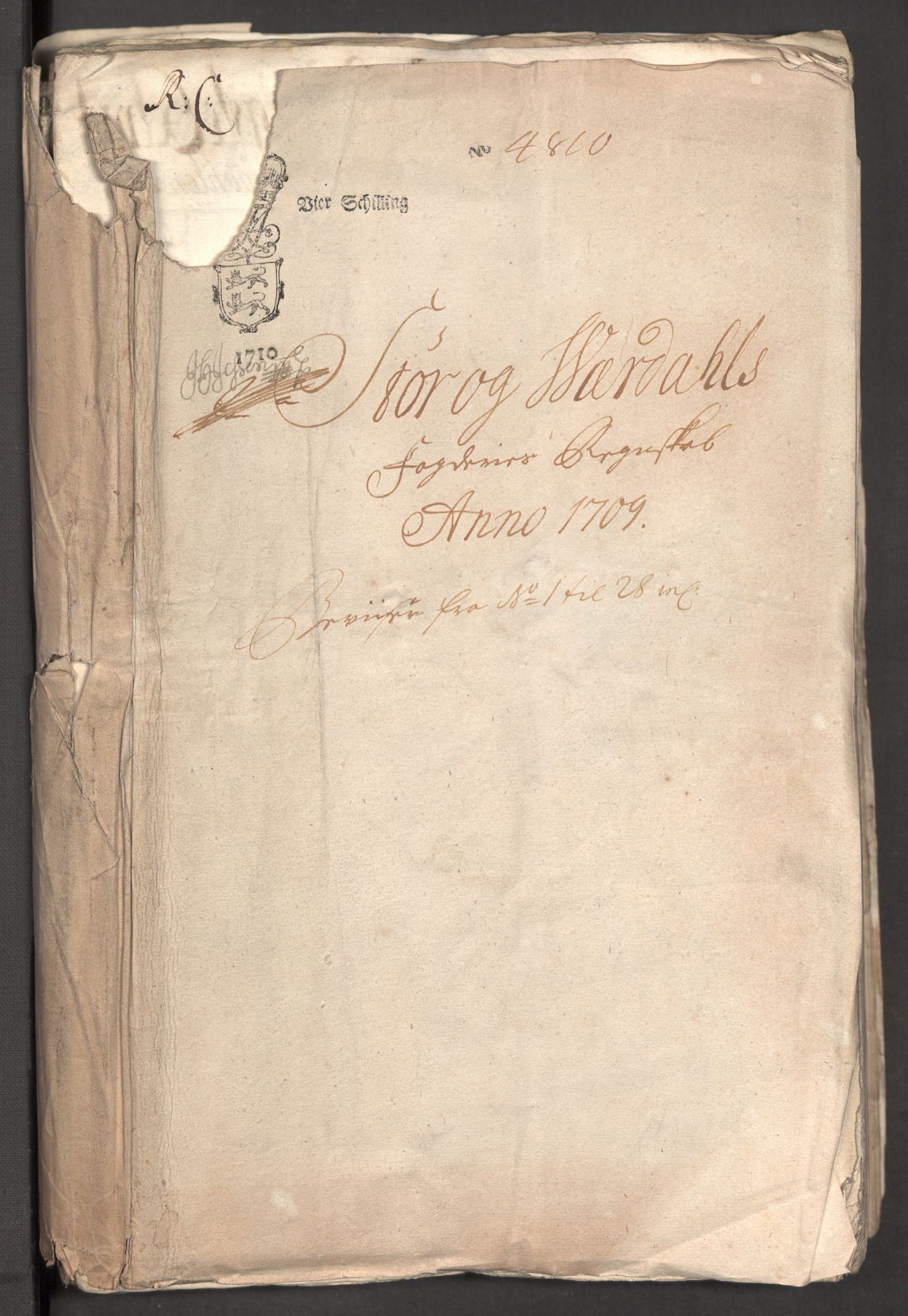 Rentekammeret inntil 1814, Reviderte regnskaper, Fogderegnskap, AV/RA-EA-4092/R62/L4199: Fogderegnskap Stjørdal og Verdal, 1709, p. 3