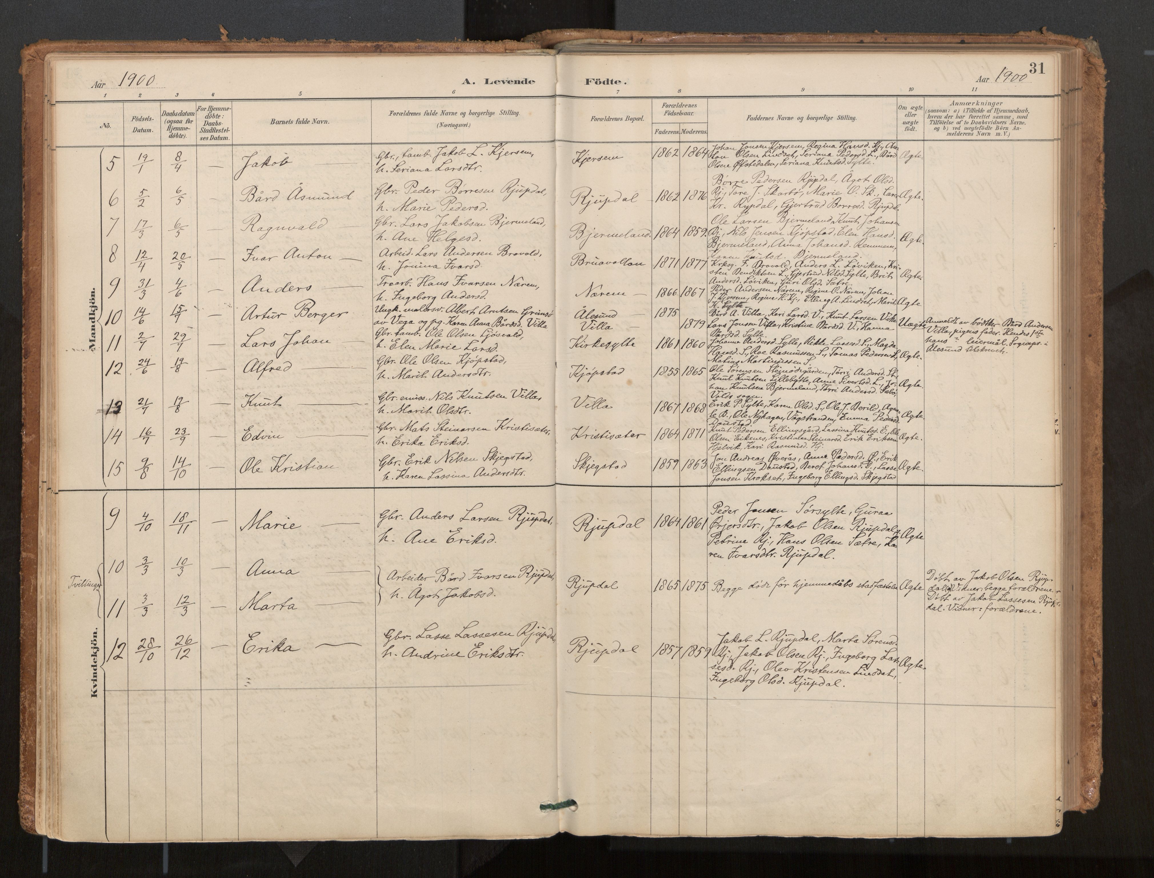 Ministerialprotokoller, klokkerbøker og fødselsregistre - Møre og Romsdal, AV/SAT-A-1454/541/L0545a: Parish register (official) no. 541A03, 1887-1912, p. 31