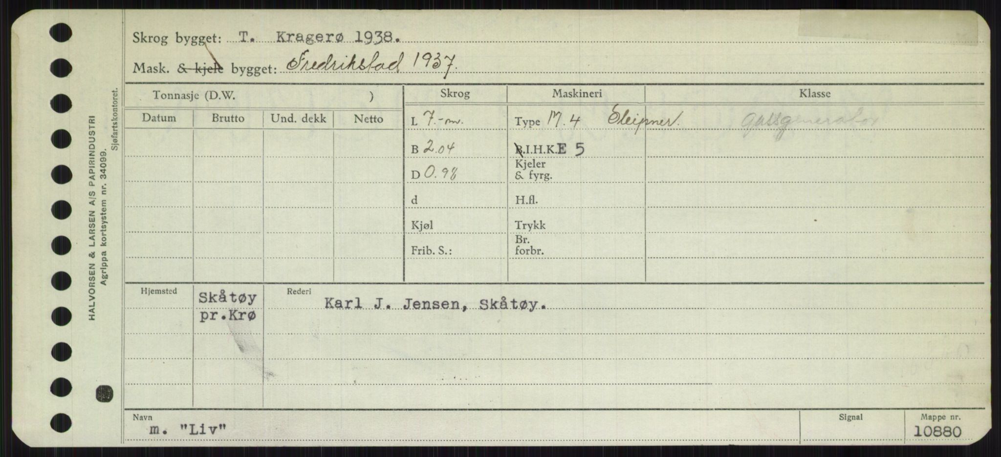 Sjøfartsdirektoratet med forløpere, Skipsmålingen, RA/S-1627/H/Ha/L0003/0002: Fartøy, Hilm-Mar / Fartøy, Kom-Mar, p. 533