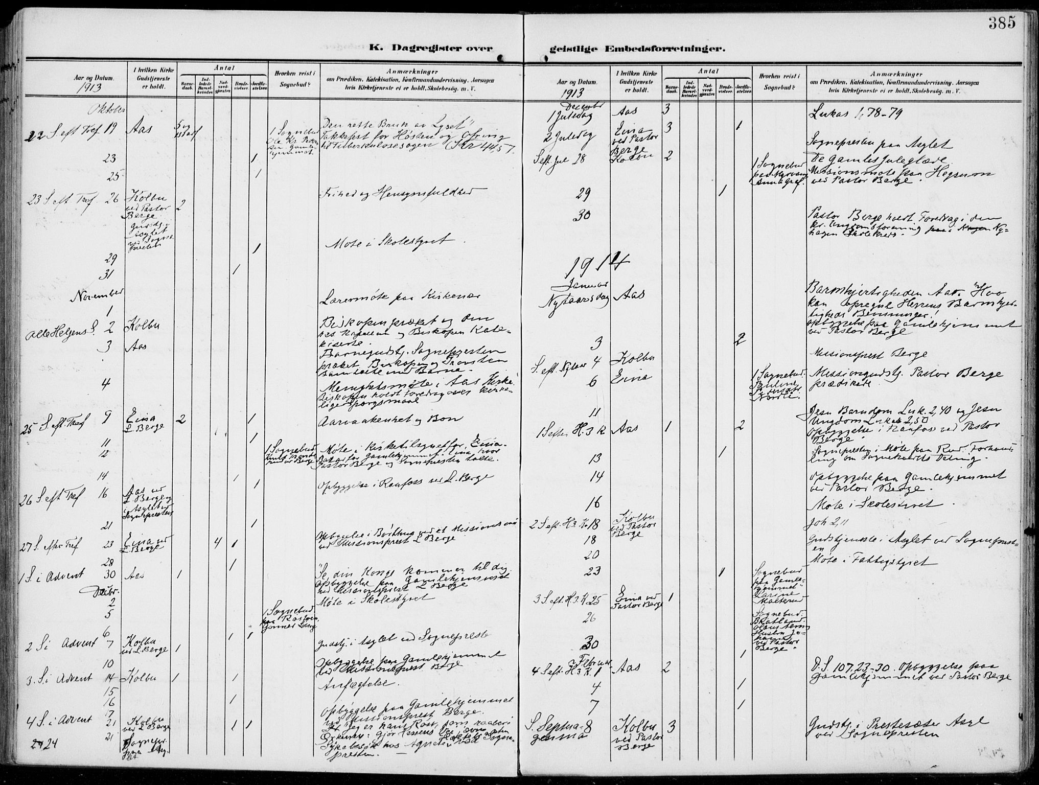 Vestre Toten prestekontor, AV/SAH-PREST-108/H/Ha/Haa/L0014: Parish register (official) no. 14, 1907-1920, p. 385