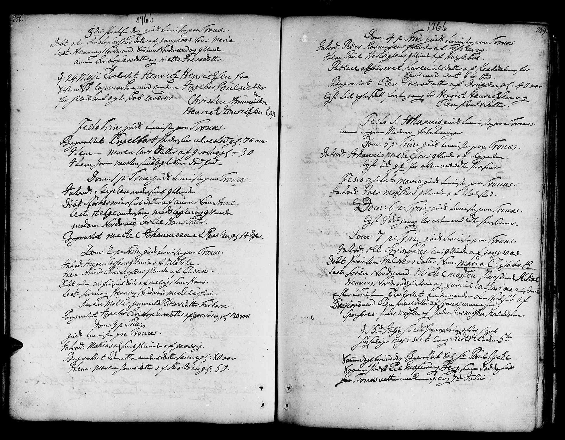 Trondenes sokneprestkontor, AV/SATØ-S-1319/H/Ha/L0002kirke: Parish register (official) no. 2, 1751-1781, p. 278-279