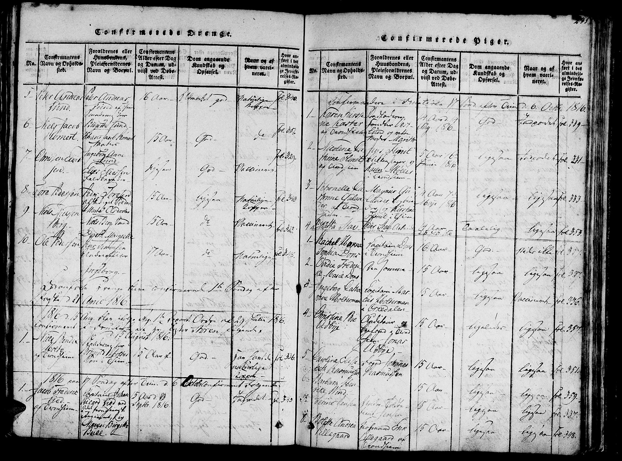 Ministerialprotokoller, klokkerbøker og fødselsregistre - Sør-Trøndelag, SAT/A-1456/602/L0135: Parish register (copy) no. 602C03, 1815-1832, p. 235