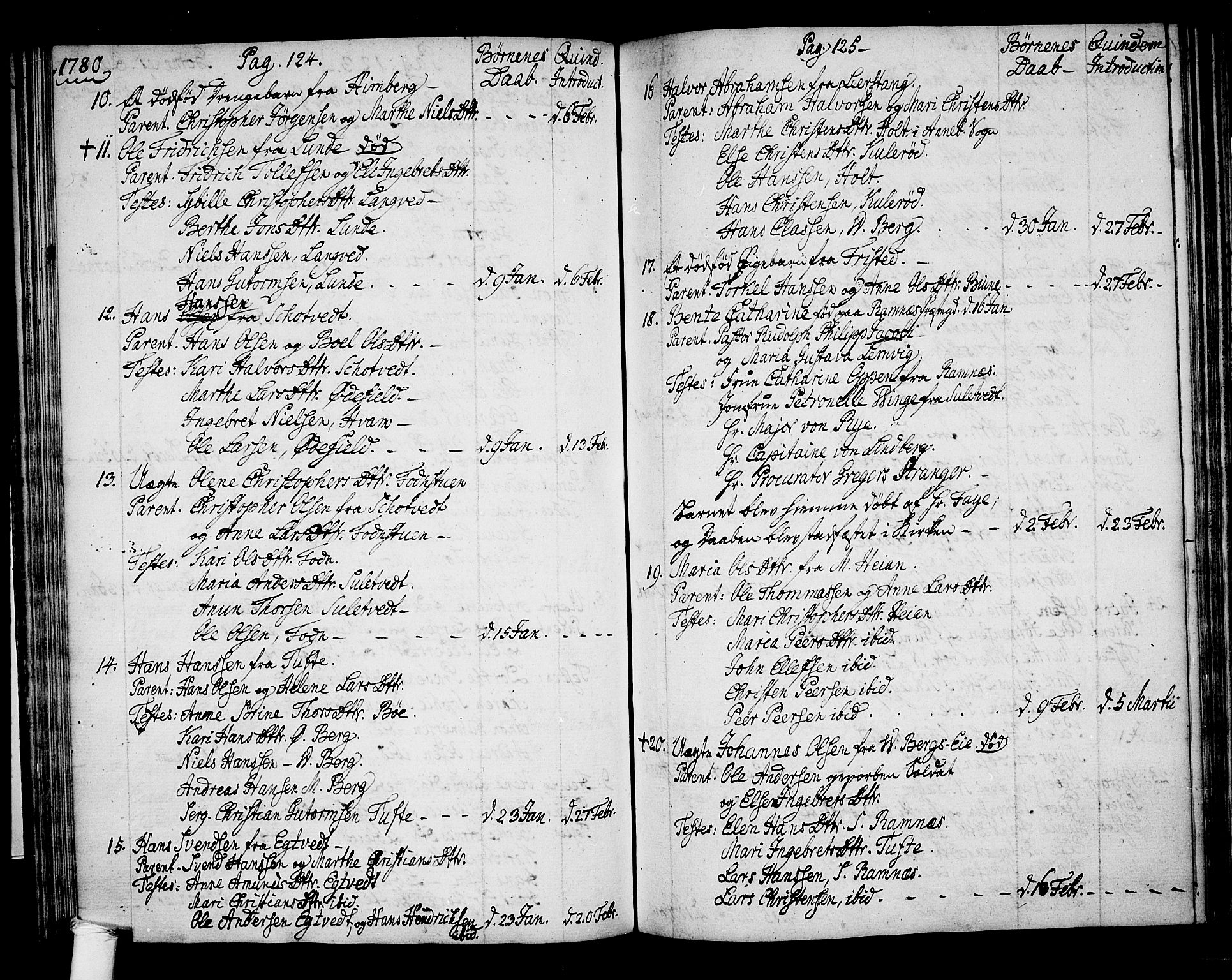 Ramnes kirkebøker, AV/SAKO-A-314/F/Fa/L0002: Parish register (official) no. I 2, 1773-1790, p. 124-125