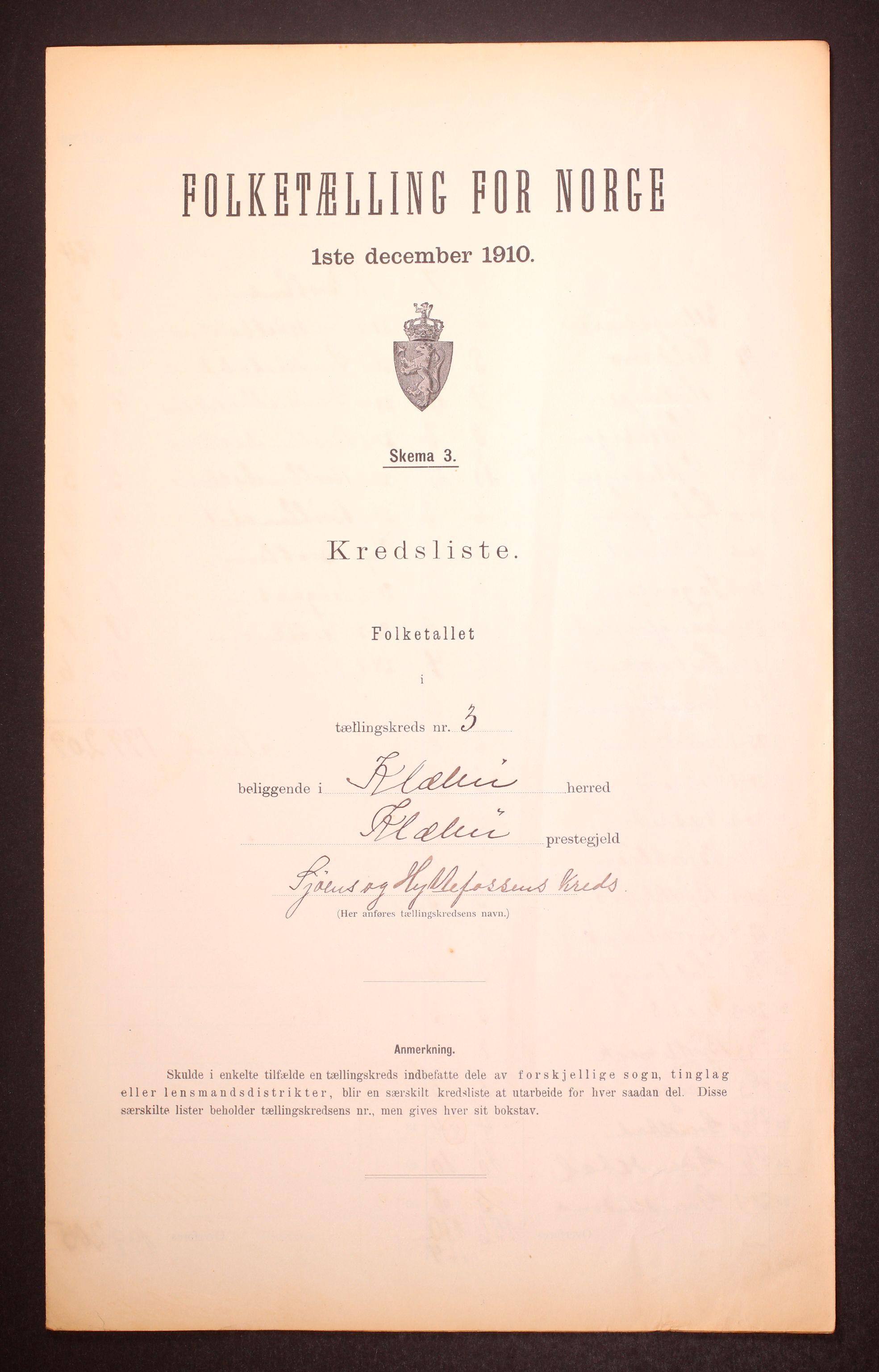 RA, 1910 census for Klæbu, 1910, p. 10