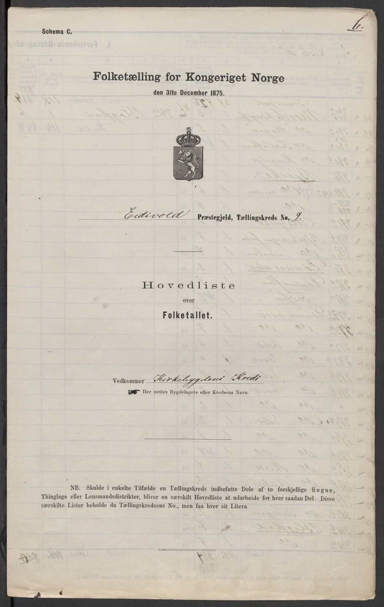 RA, 1875 census for 0237P Eidsvoll, 1875, p. 34