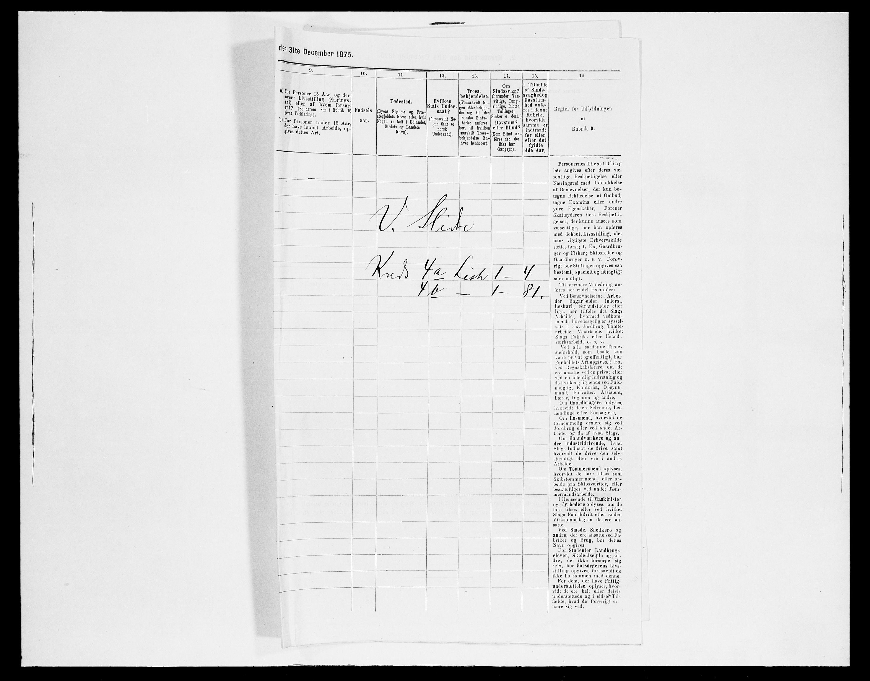 SAH, 1875 census for 0543P Vestre Slidre, 1875, p. 362