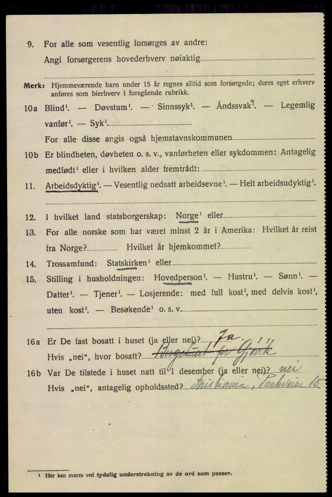 SAH, 1920 census for Gjøvik, 1920, p. 9999