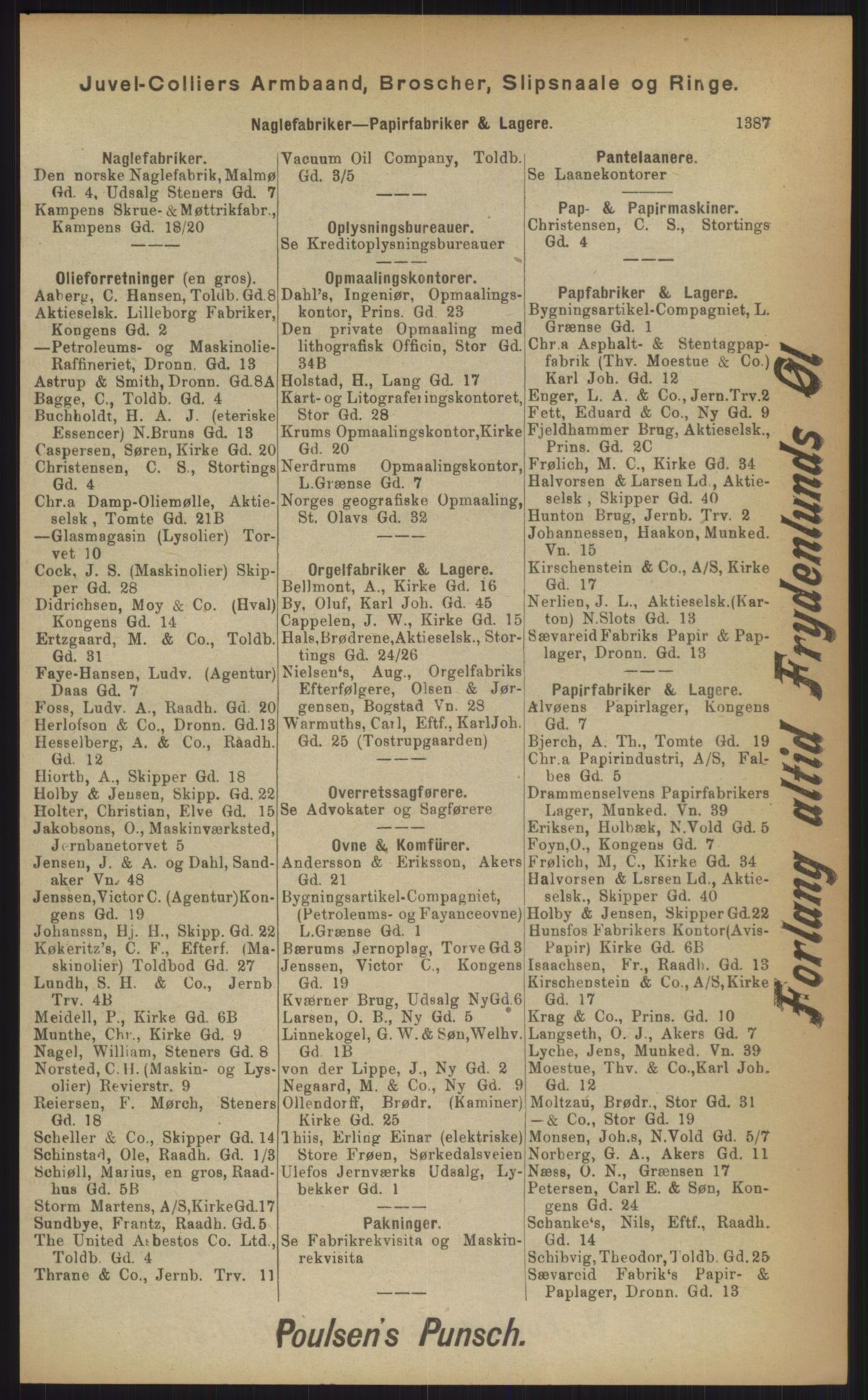 Kristiania/Oslo adressebok, PUBL/-, 1903, p. 1387