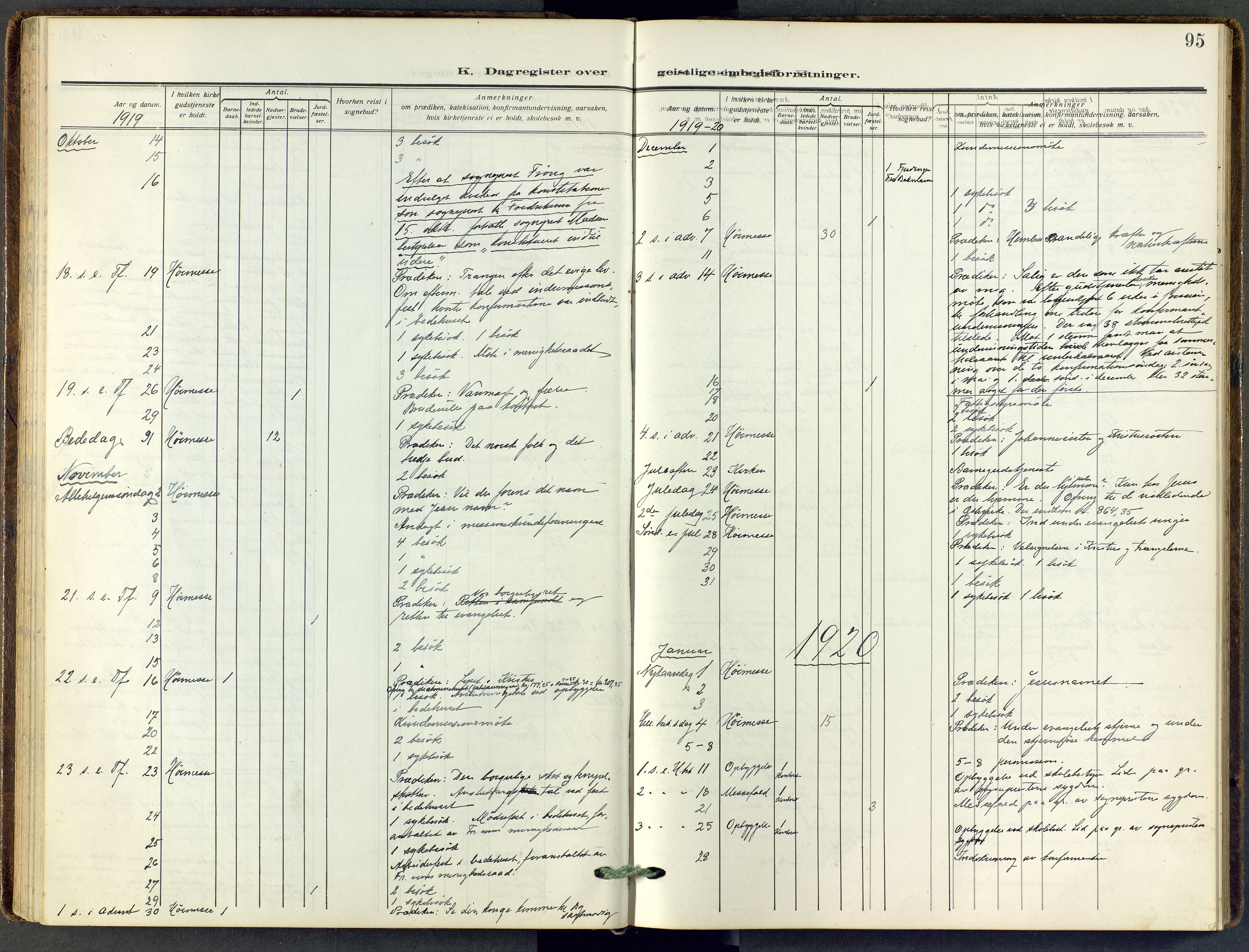 Stavern kirkebøker, AV/SAKO-A-318/F/Fa/L0010: Parish register (official) no. 10, 1916-1967, p. 95