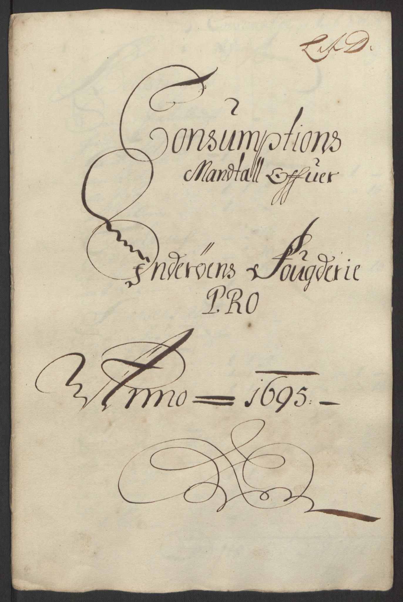 Rentekammeret inntil 1814, Reviderte regnskaper, Fogderegnskap, RA/EA-4092/R63/L4309: Fogderegnskap Inderøy, 1695-1697, p. 32
