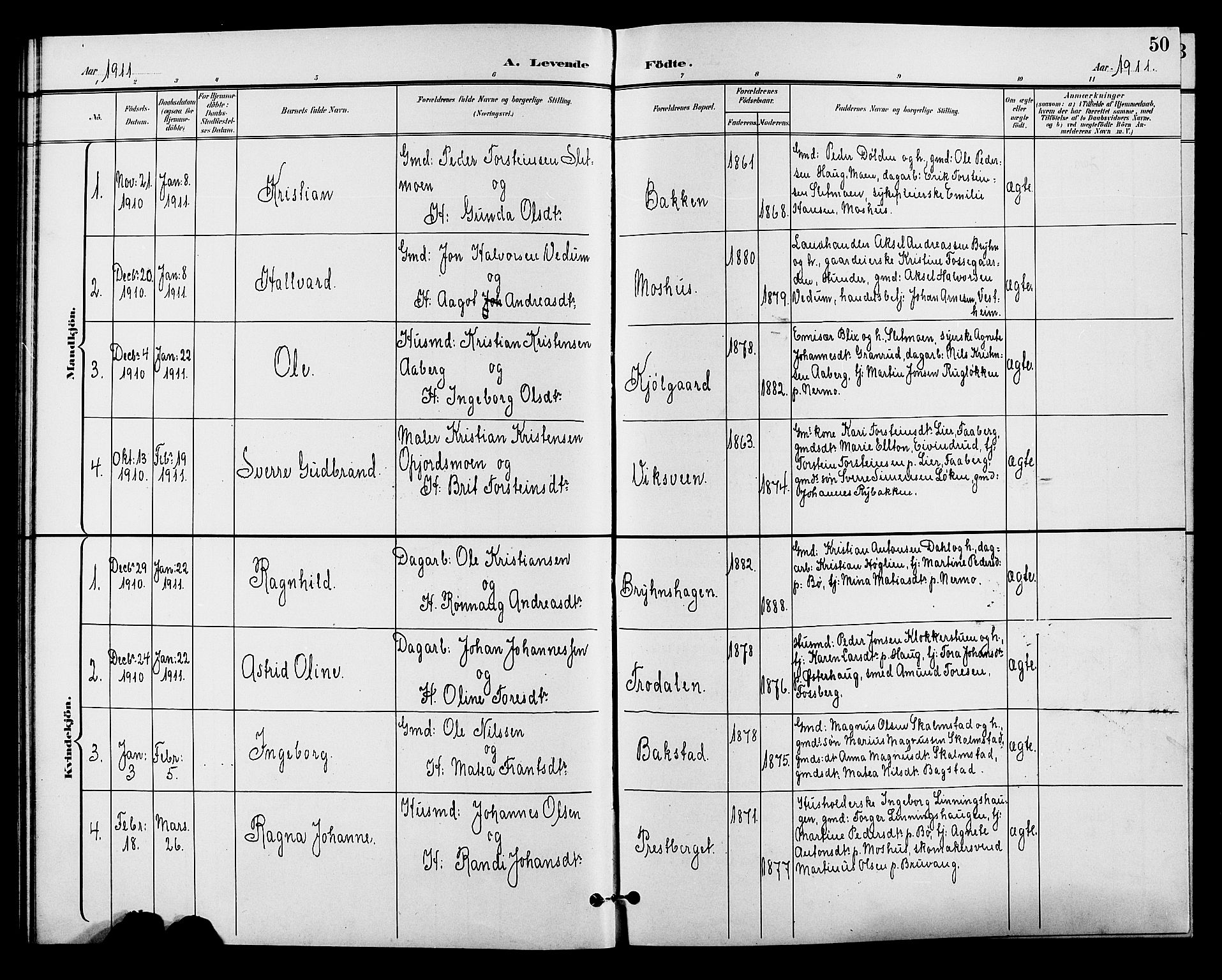 Øyer prestekontor, AV/SAH-PREST-084/H/Ha/Hab/L0005: Parish register (copy) no. 5, 1897-1913, p. 50