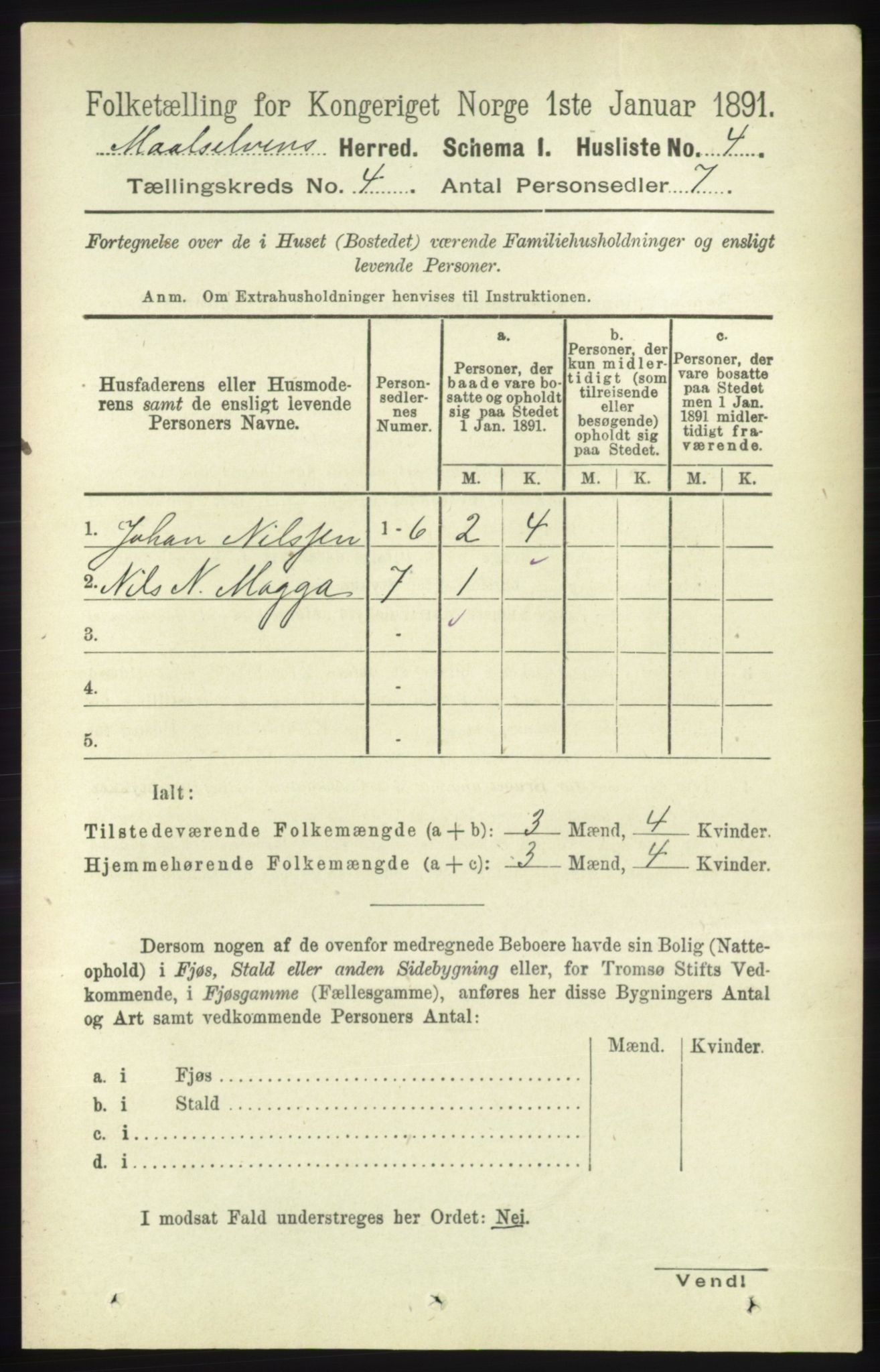 RA, 1891 census for 1924 Målselv, 1891, p. 1018