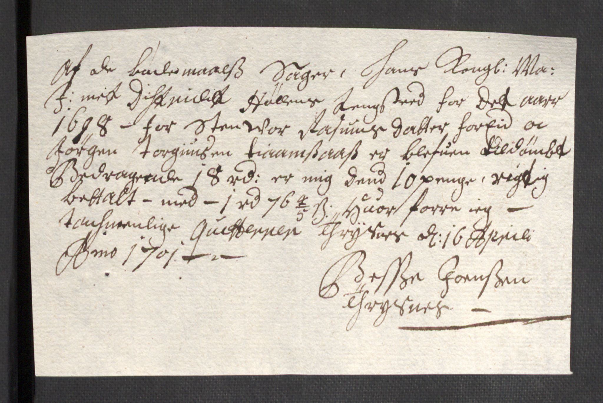 Rentekammeret inntil 1814, Reviderte regnskaper, Fogderegnskap, RA/EA-4092/R43/L2547: Fogderegnskap Lista og Mandal, 1698-1699, p. 69