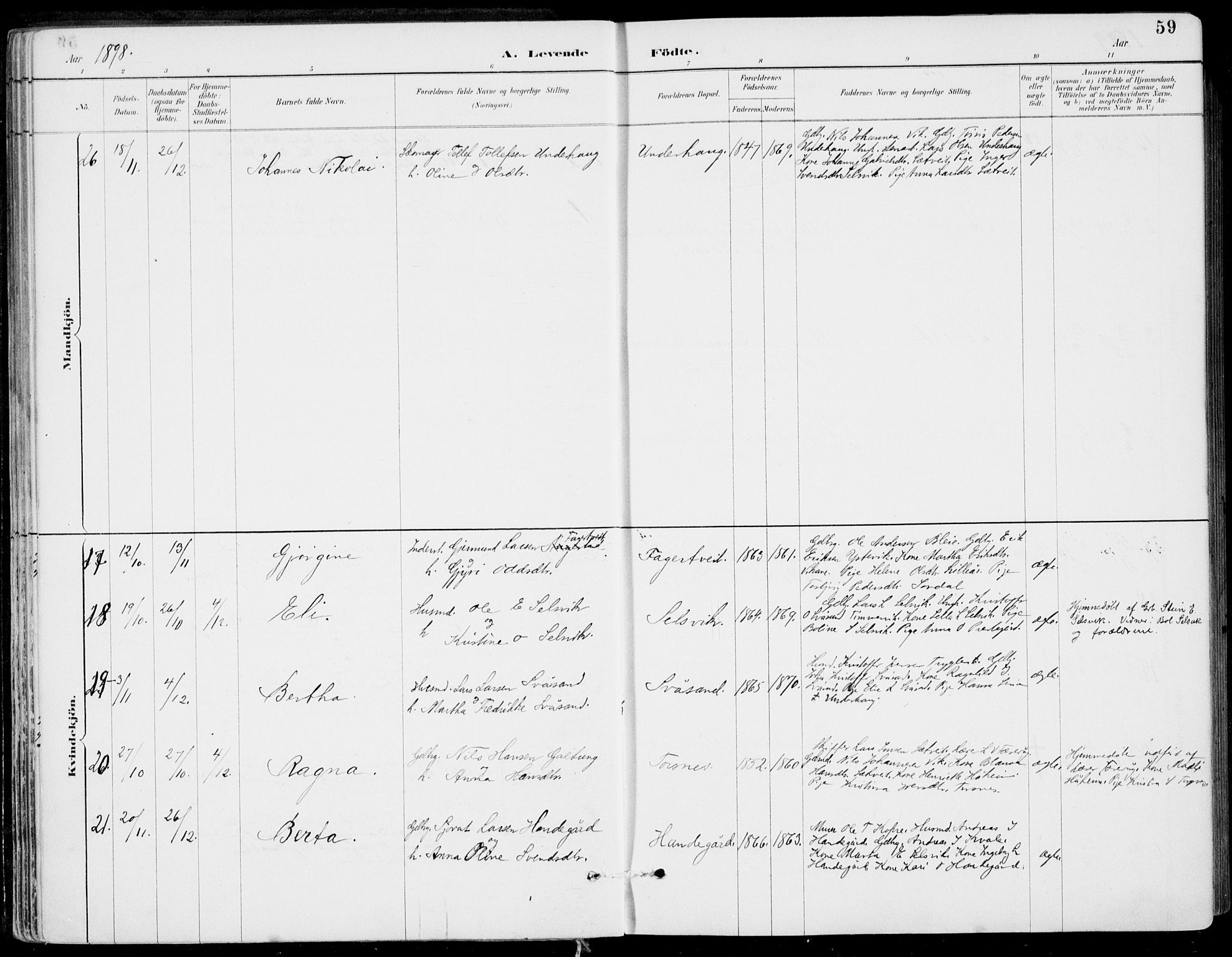 Strandebarm sokneprestembete, SAB/A-78401/H/Haa: Parish register (official) no. E  1, 1886-1908, p. 59