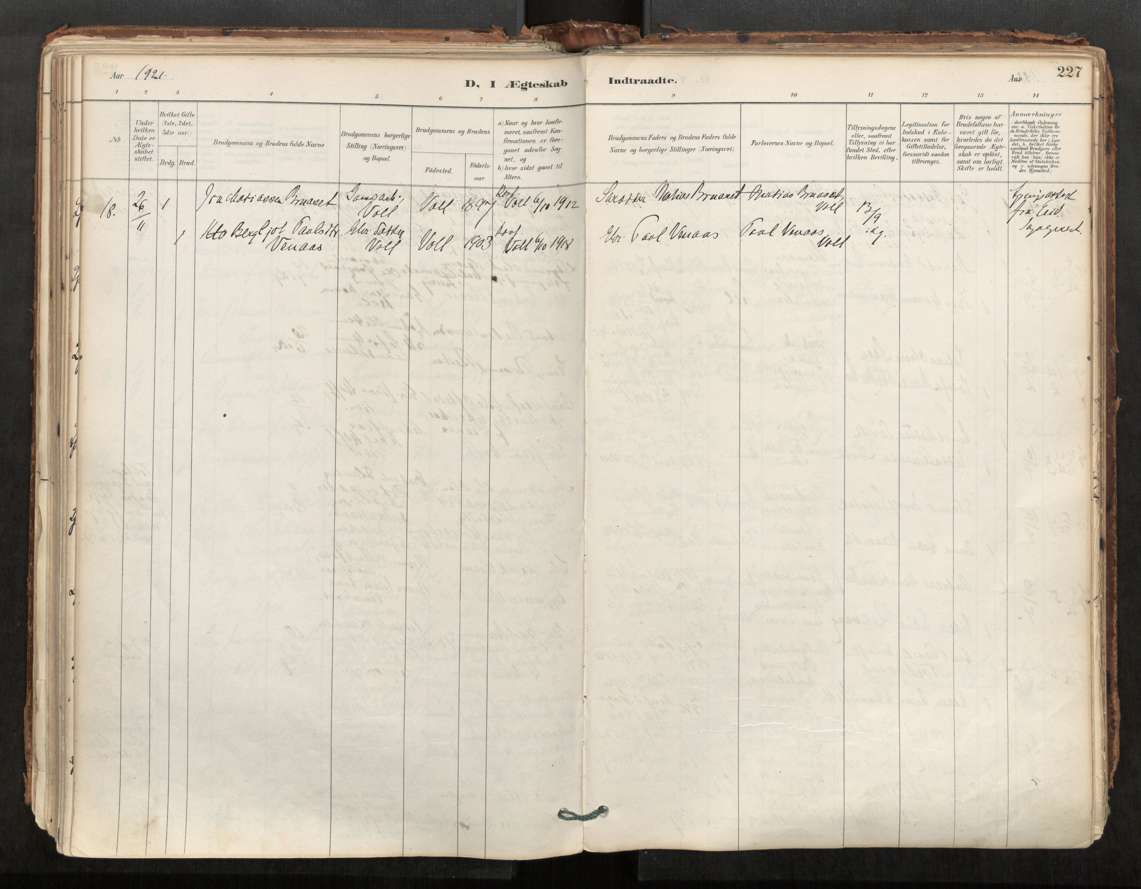 Ministerialprotokoller, klokkerbøker og fødselsregistre - Møre og Romsdal, AV/SAT-A-1454/544/L0585: Parish register (official) no. 544A06, 1887-1924, p. 227