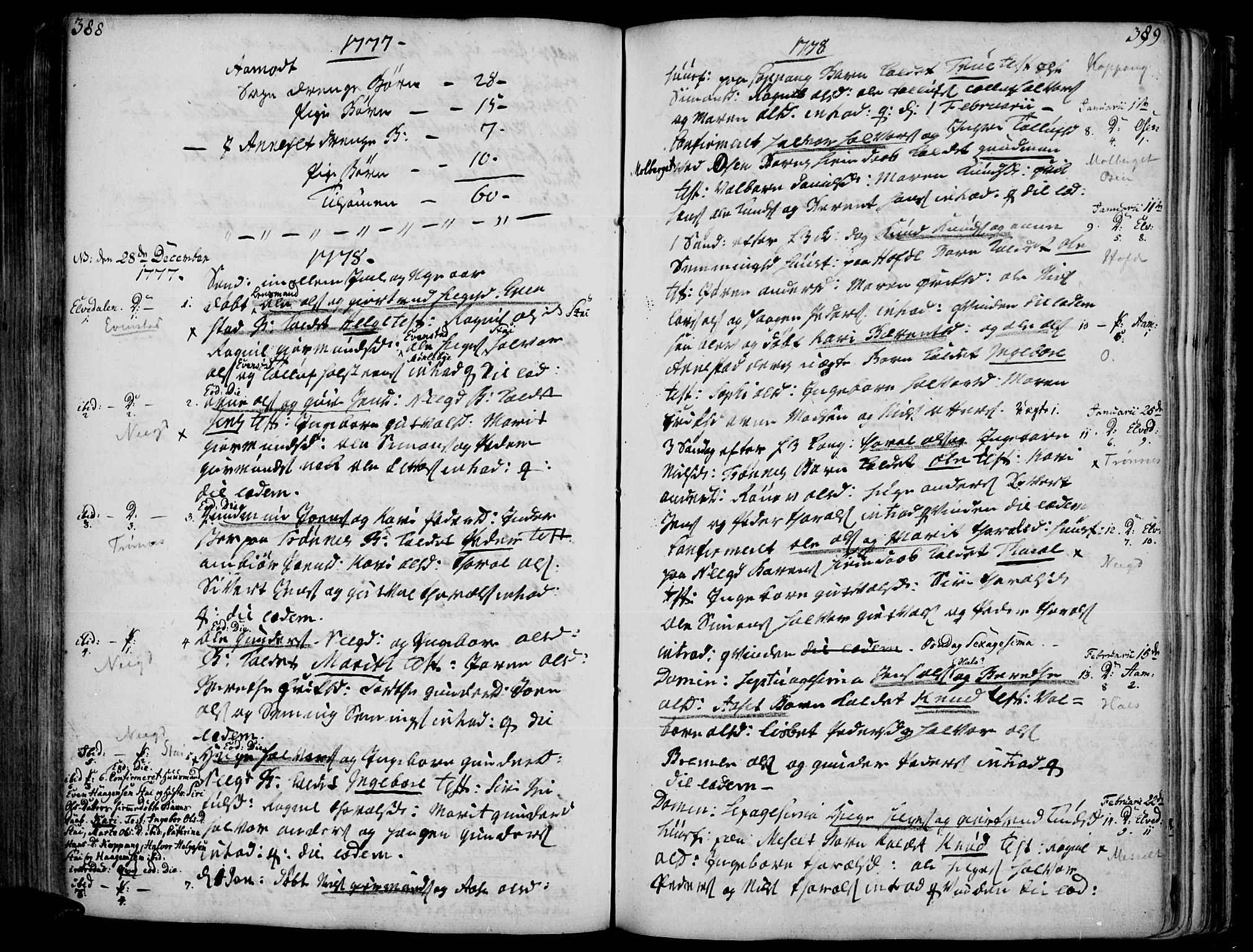 Åmot prestekontor, Hedmark, AV/SAH-PREST-056/H/Ha/Haa/L0002: Parish register (official) no. 2, 1734-1779, p. 388-389
