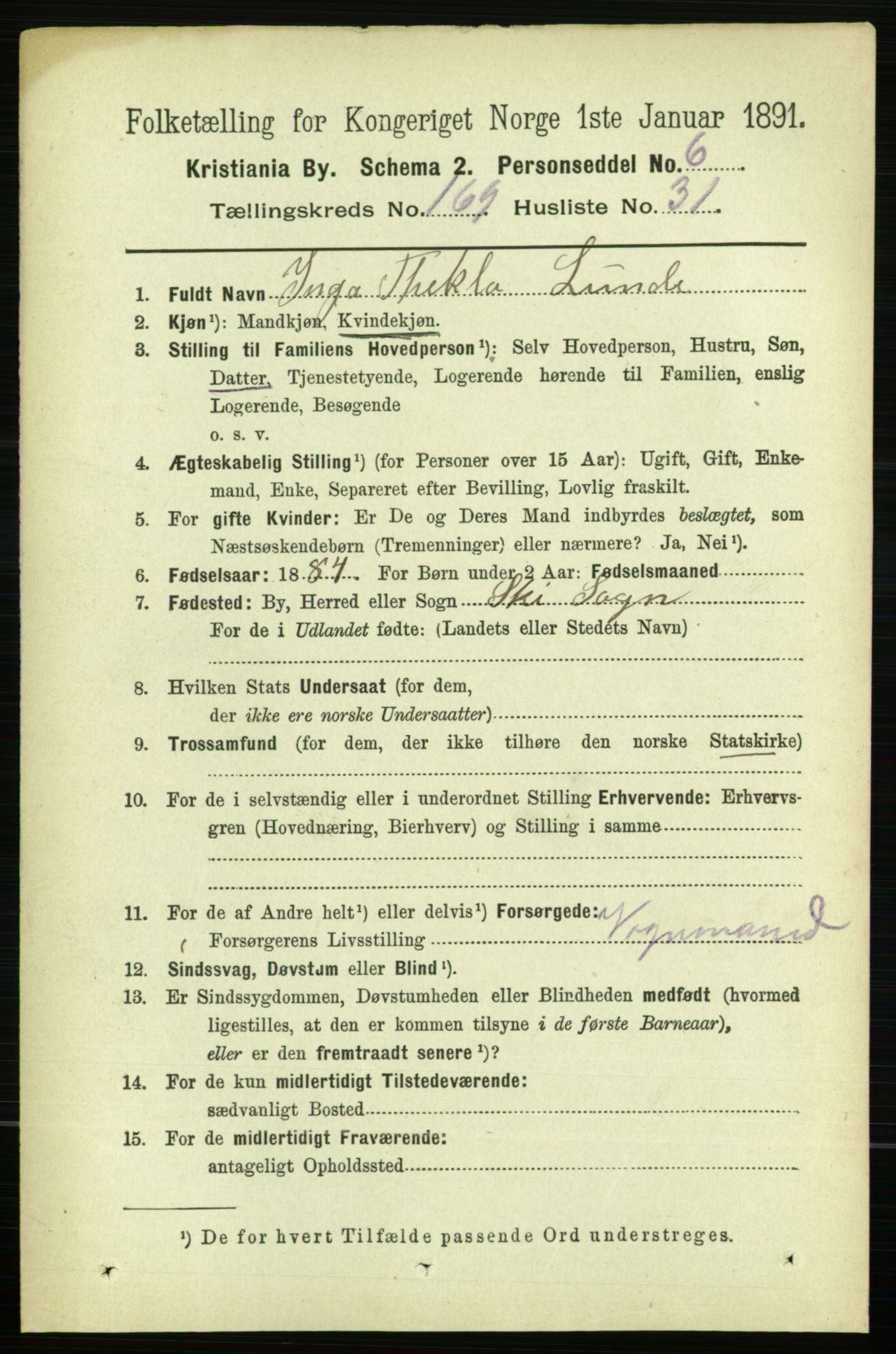 RA, 1891 census for 0301 Kristiania, 1891, p. 99292