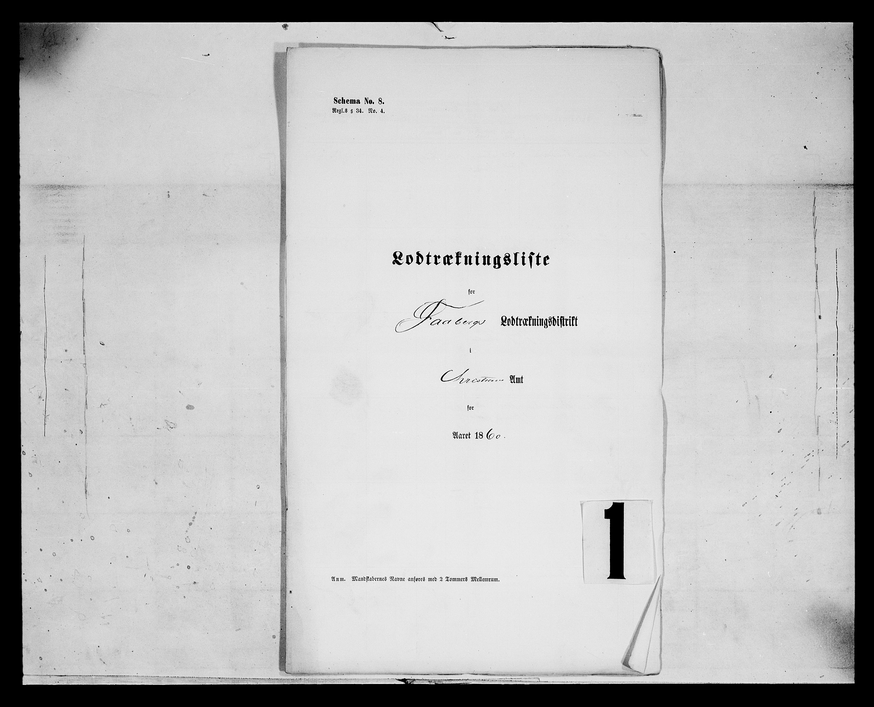 Fylkesmannen i Oppland, SAH/FYO-002/1/K/Kg/L1172: Fåberg, Lillehammer og Gausdal, 1860-1879, p. 1