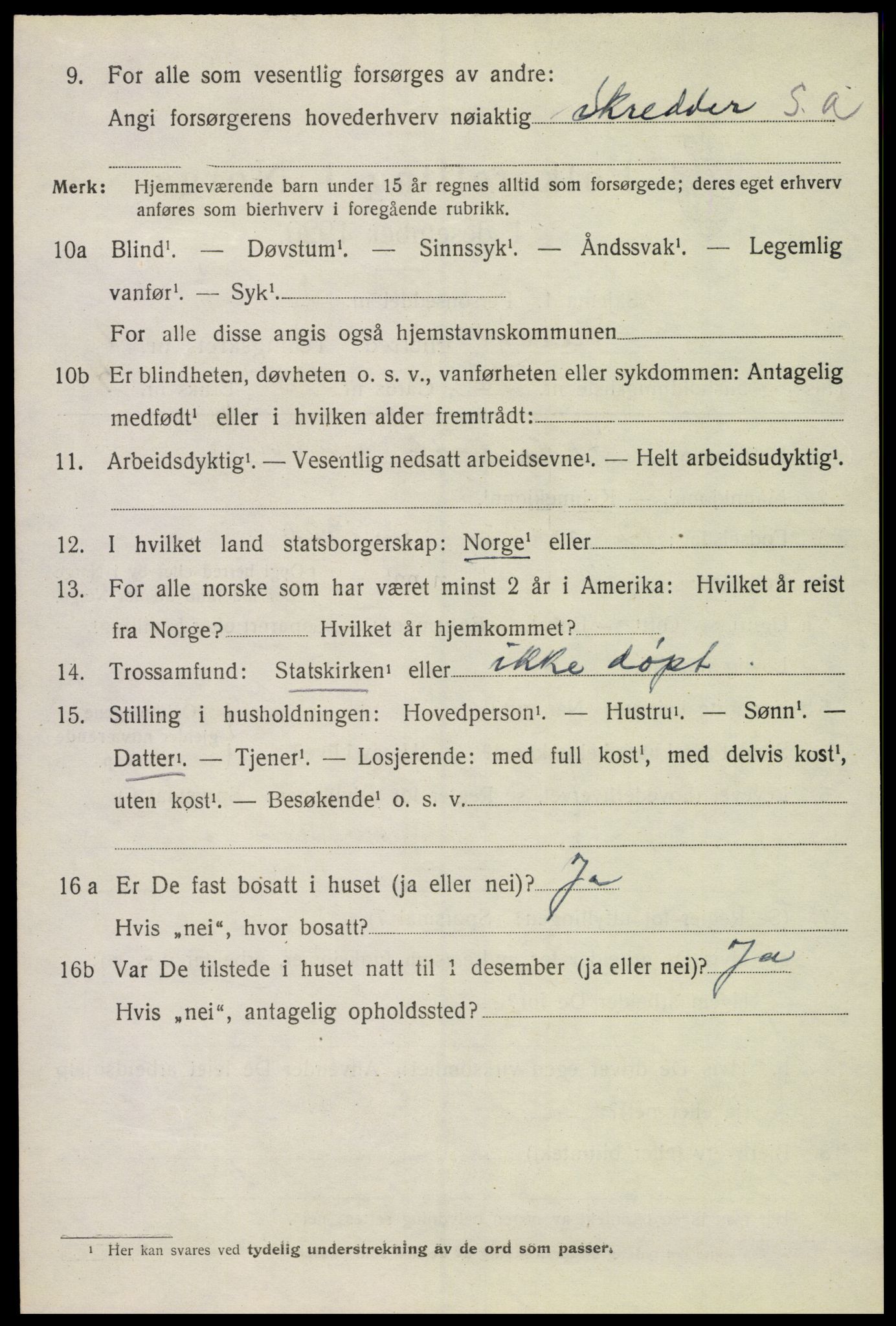 SAH, 1920 census for Vang (Hedmark), 1920, p. 18304