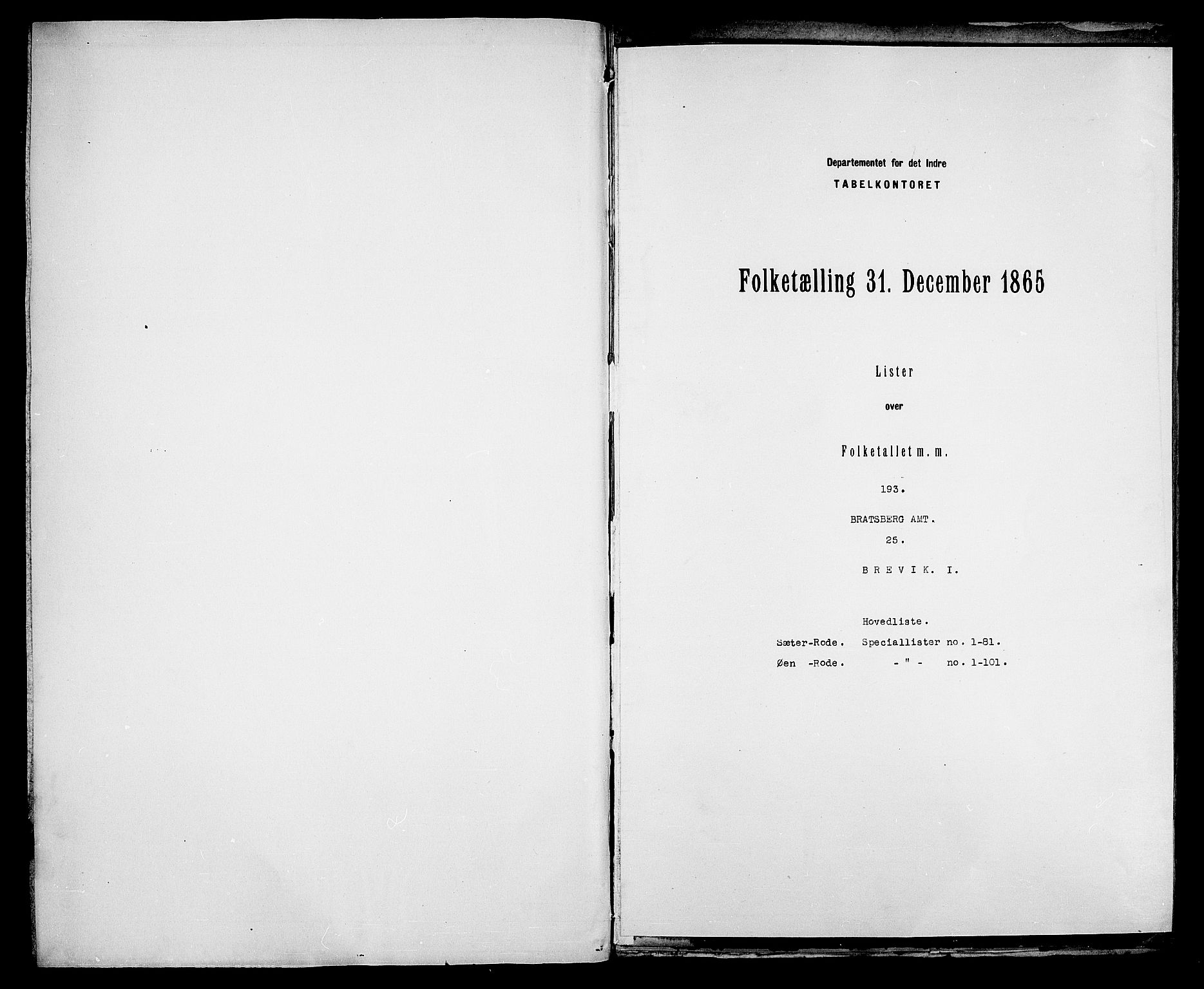 RA, 1865 census for Brevik, 1865, p. 3