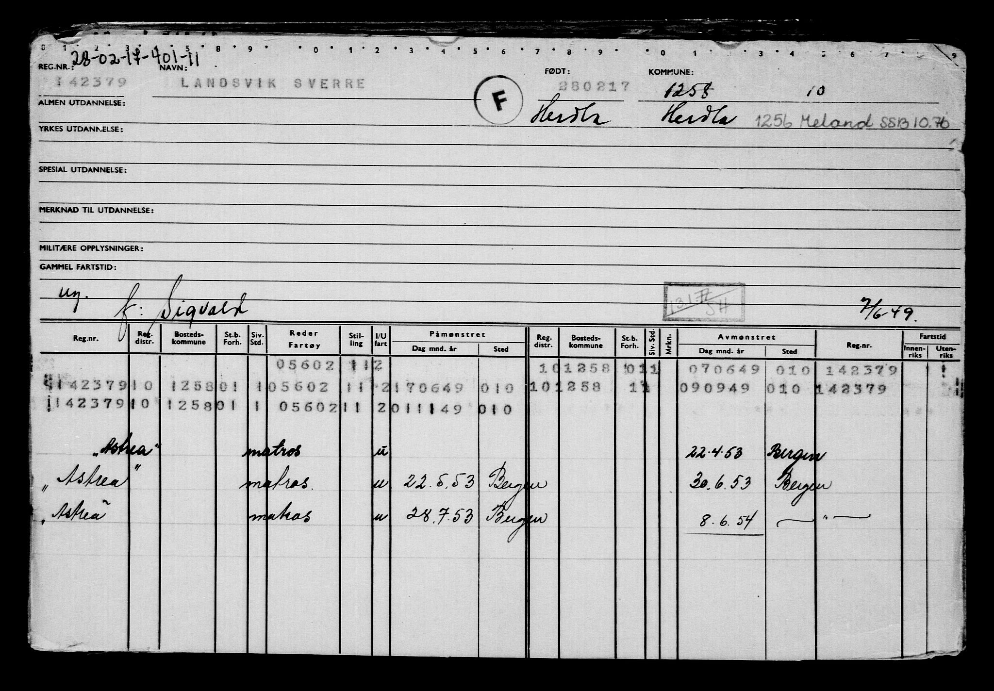 Direktoratet for sjømenn, AV/RA-S-3545/G/Gb/L0146: Hovedkort, 1917, p. 382