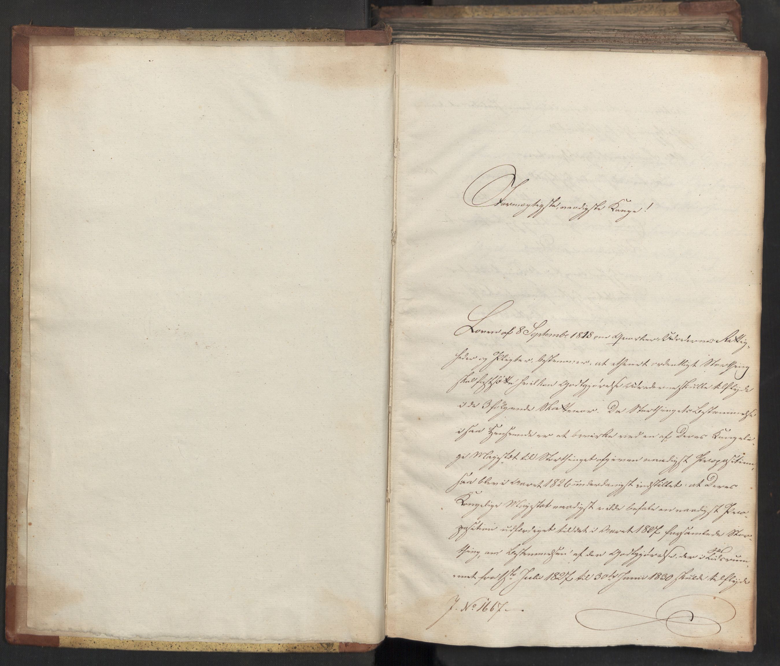 Statsrådsavdelingen i Stockholm, AV/RA-S-1003/D/Da/L0062: Regjeringsinnstillinger nr. 1667-1787, 1829, p. 3
