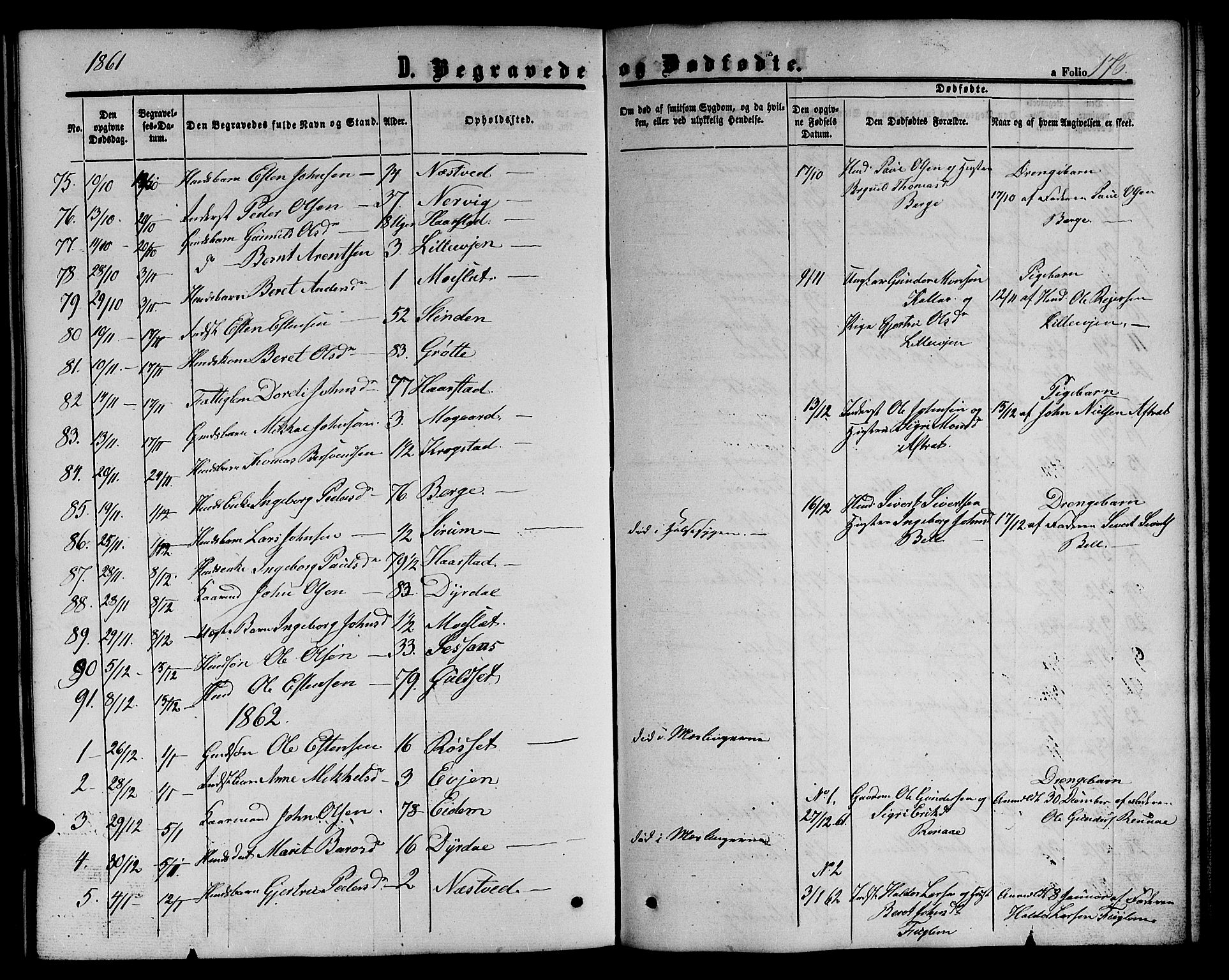 Ministerialprotokoller, klokkerbøker og fødselsregistre - Sør-Trøndelag, SAT/A-1456/695/L1155: Parish register (copy) no. 695C06, 1859-1868, p. 176