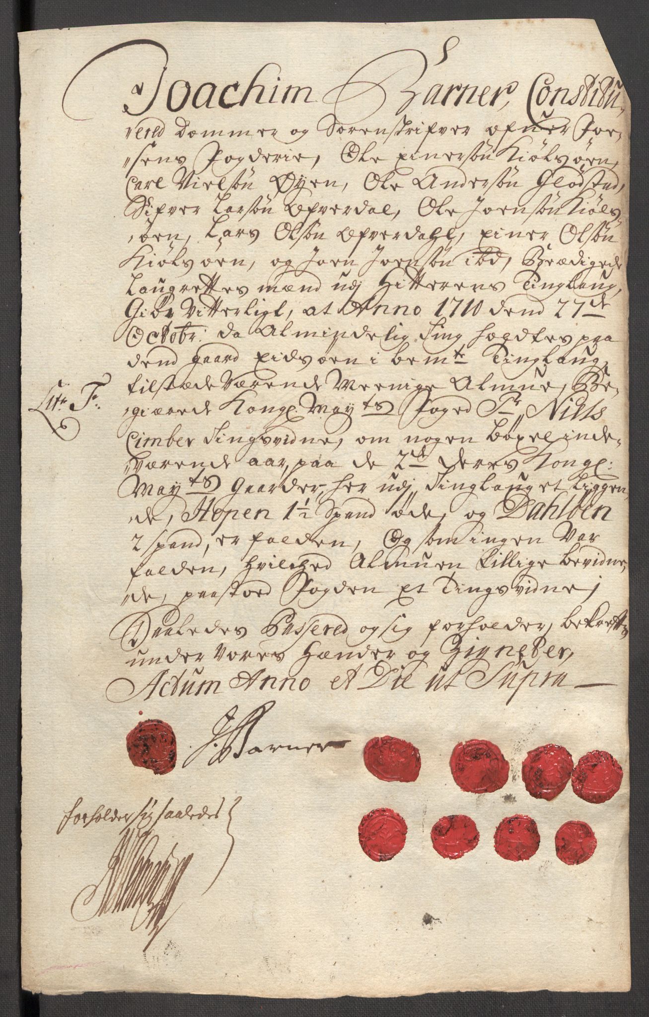 Rentekammeret inntil 1814, Reviderte regnskaper, Fogderegnskap, RA/EA-4092/R57/L3859: Fogderegnskap Fosen, 1710, p. 109