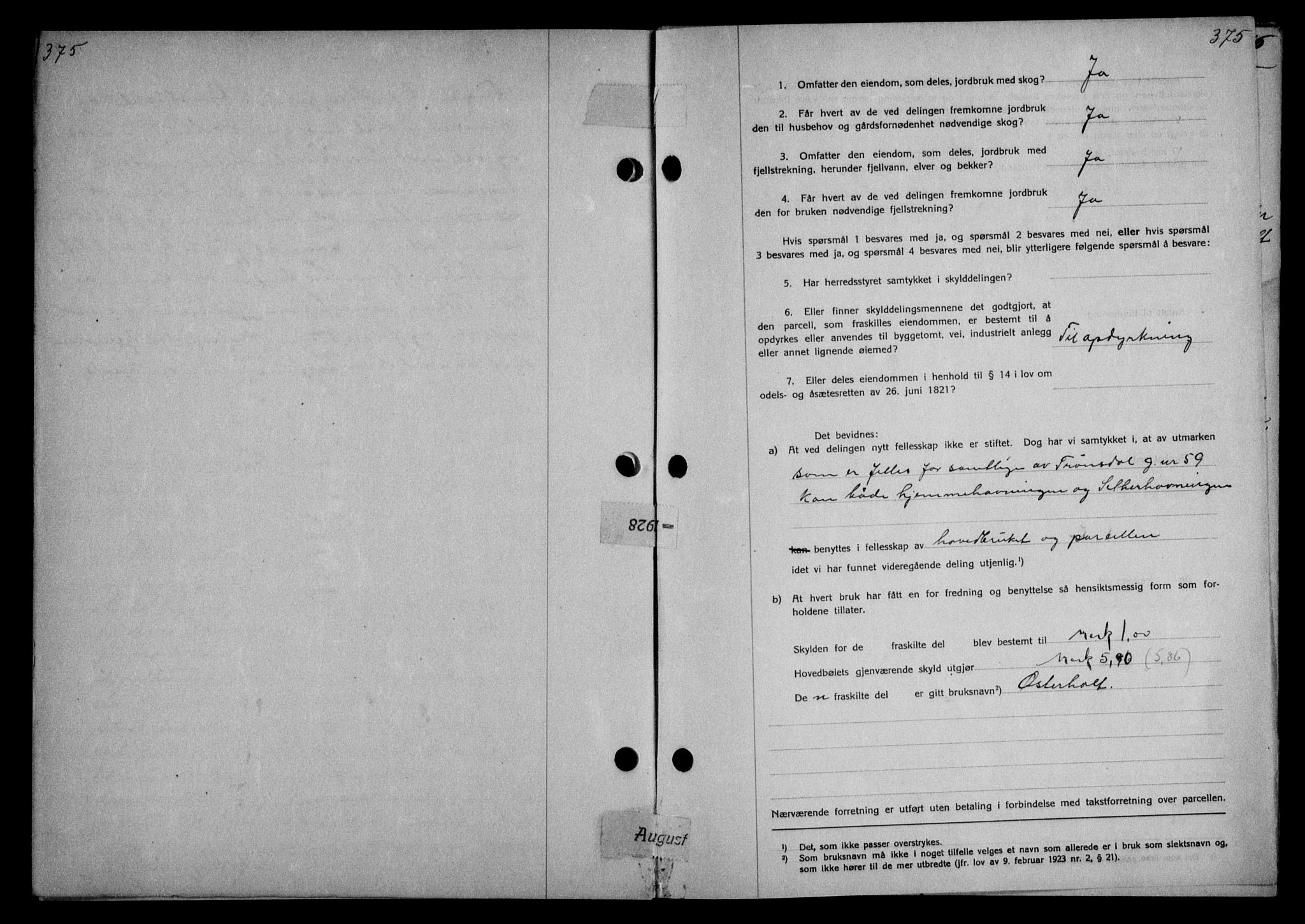 Nordmøre sorenskriveri, AV/SAT-A-4132/1/2/2Ca/L0070: Mortgage book no. 60, 1930-1930, Deed date: 29.09.1930