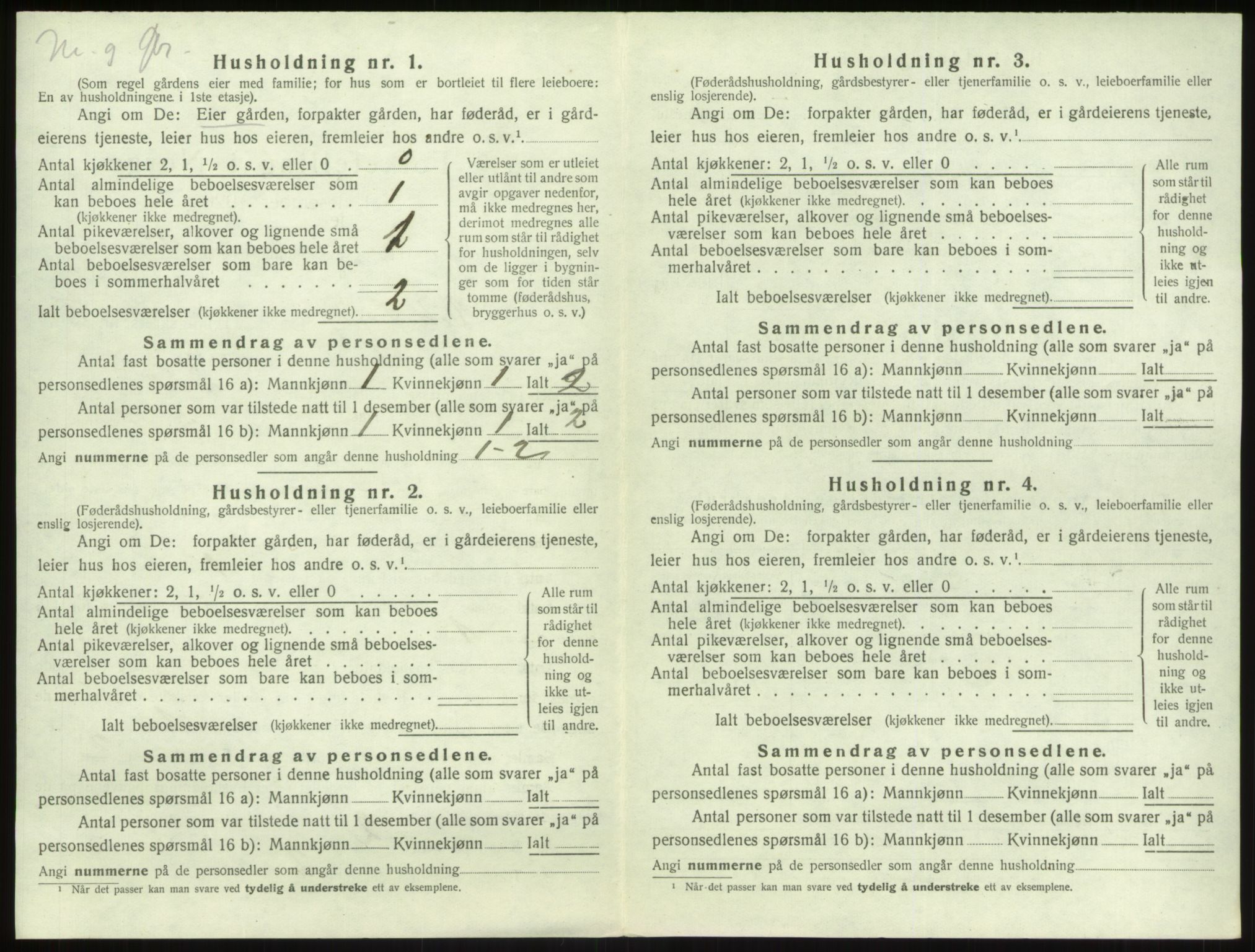 SAB, 1920 census for Vik, 1920, p. 979