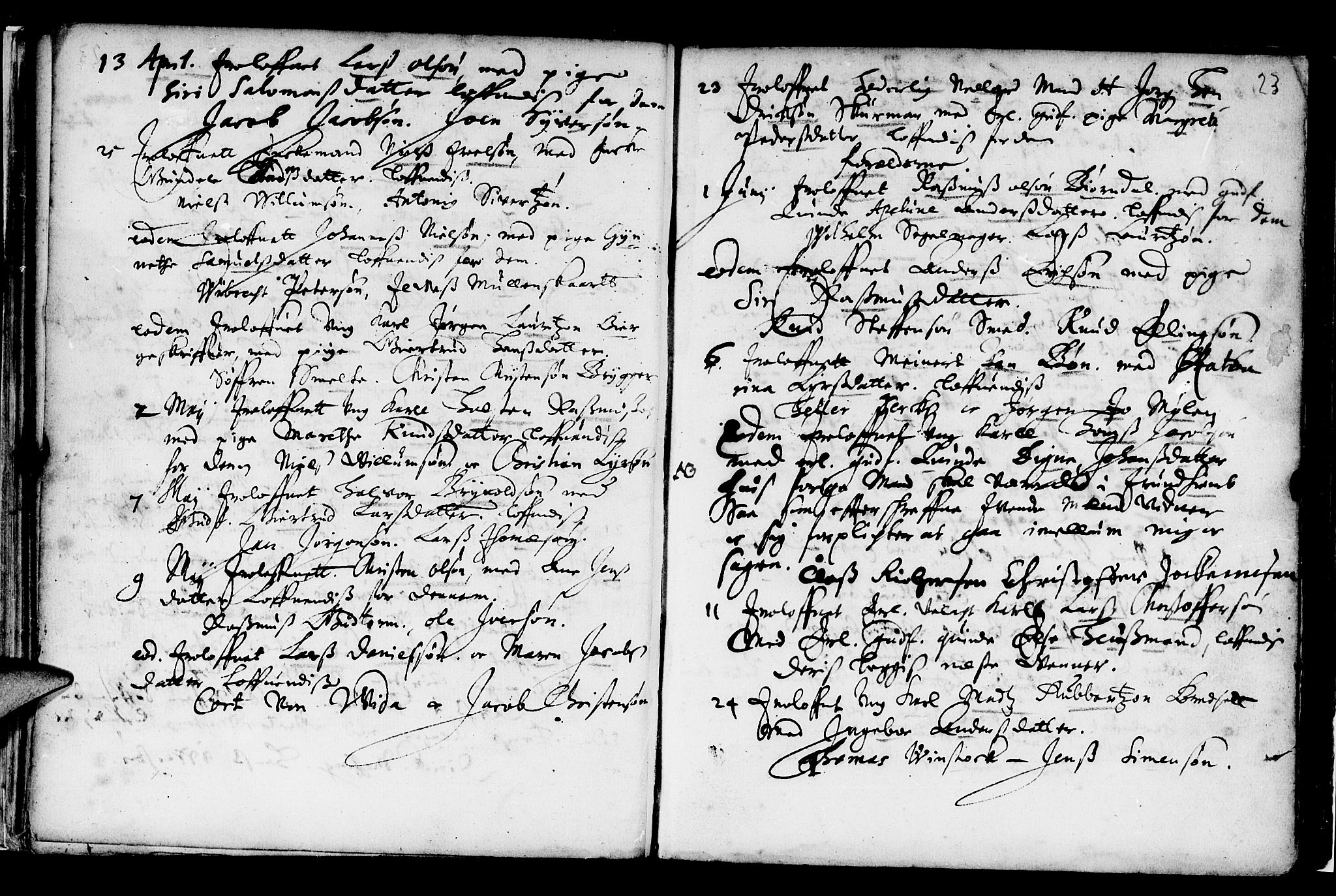 Domkirken sokneprestembete, AV/SAB-A-74801/H/Haa/L0006: Parish register (official) no. A 6, 1663-1683, p. 23