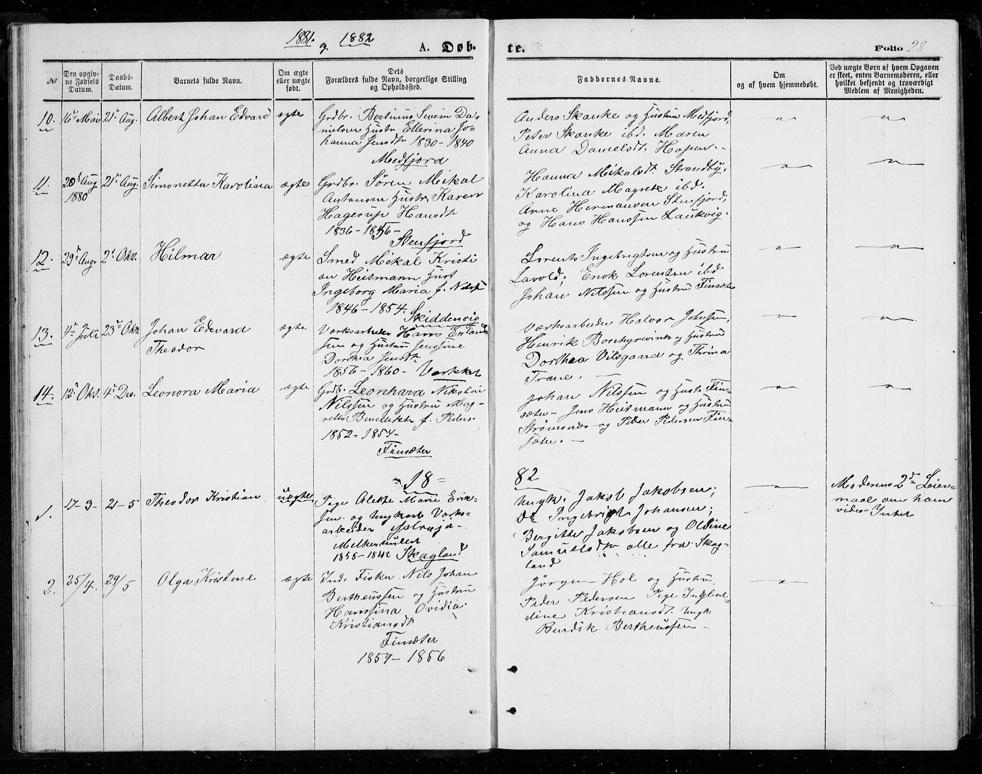 Berg sokneprestkontor, SATØ/S-1318/G/Ga/Gab/L0003klokker: Parish register (copy) no. 3, 1874-1886, p. 28
