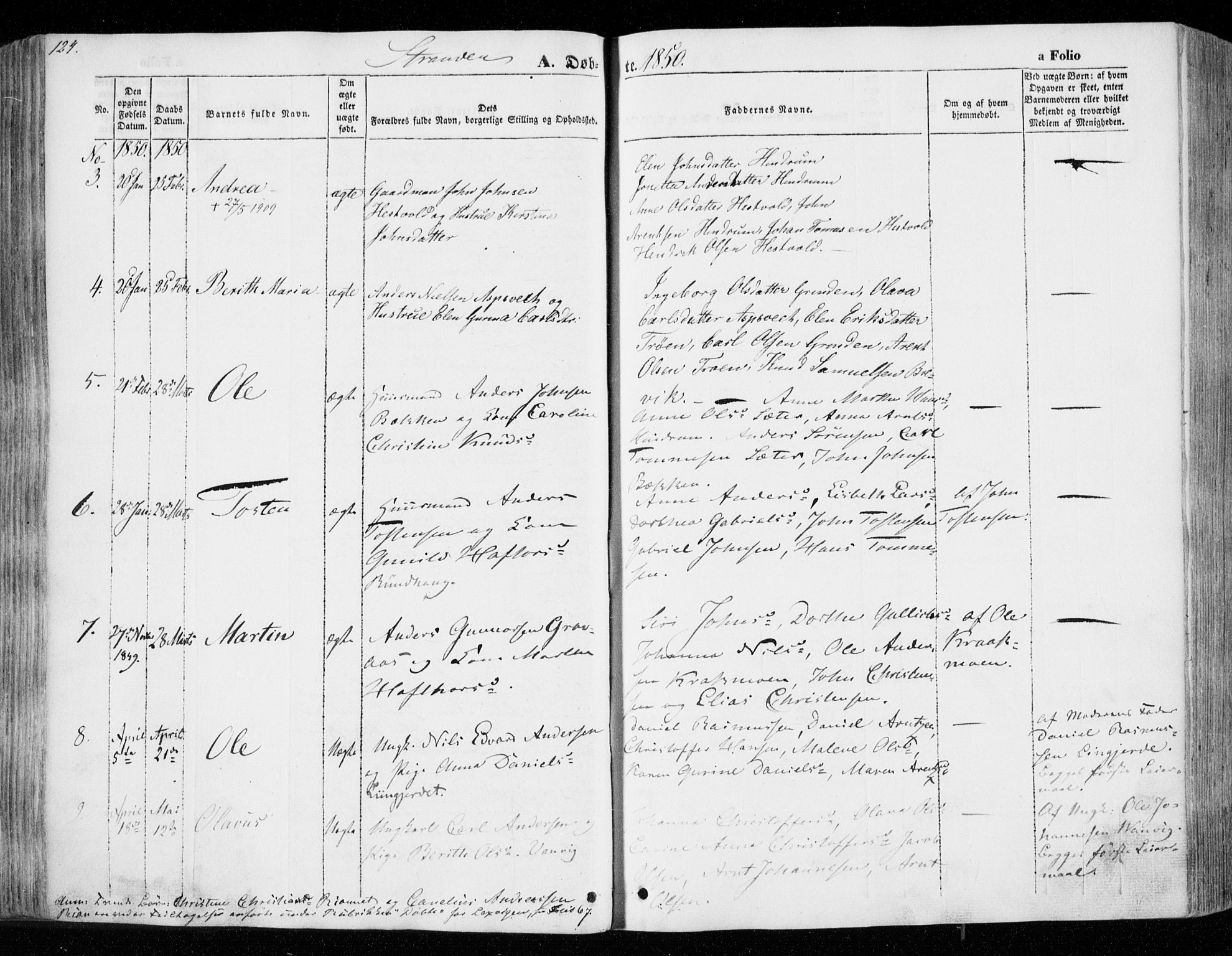 Ministerialprotokoller, klokkerbøker og fødselsregistre - Nord-Trøndelag, AV/SAT-A-1458/701/L0007: Parish register (official) no. 701A07 /2, 1842-1854, p. 124