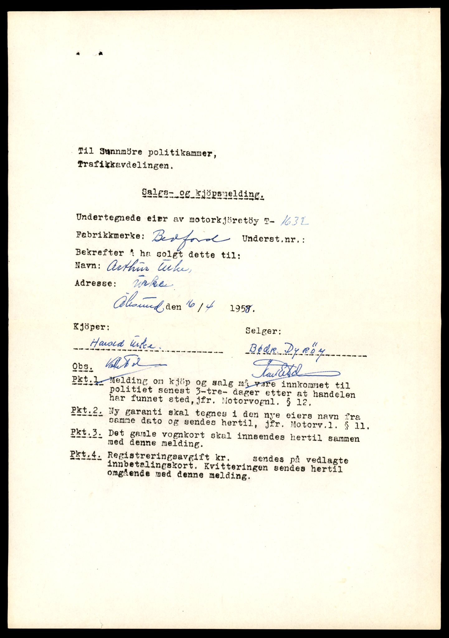Møre og Romsdal vegkontor - Ålesund trafikkstasjon, AV/SAT-A-4099/F/Fe/L0033: Registreringskort for kjøretøy T 12151 - T 12474, 1927-1998, p. 2407